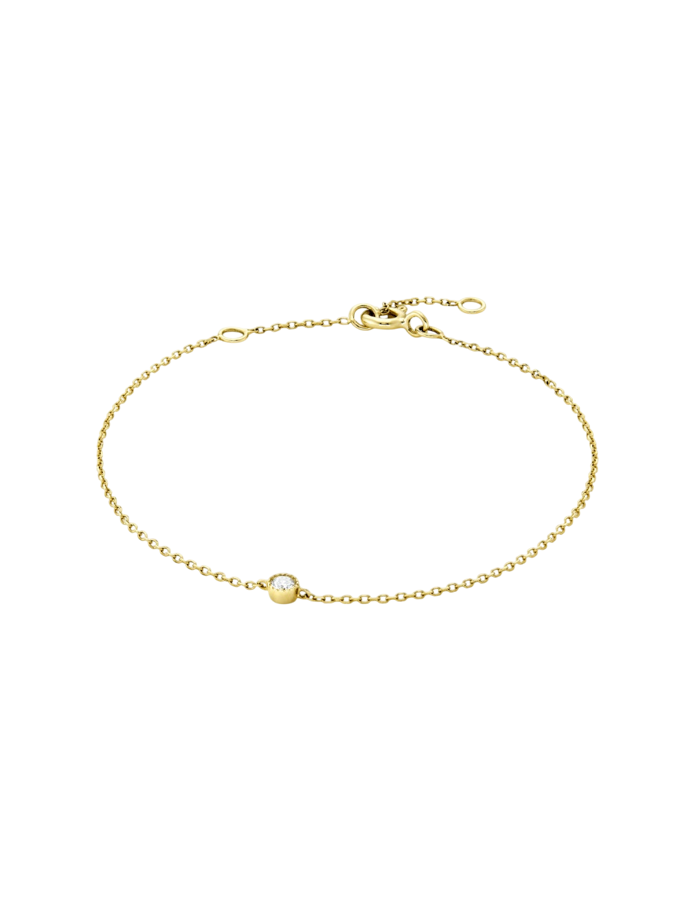 Lab-grown solitaire diamond bracelet
