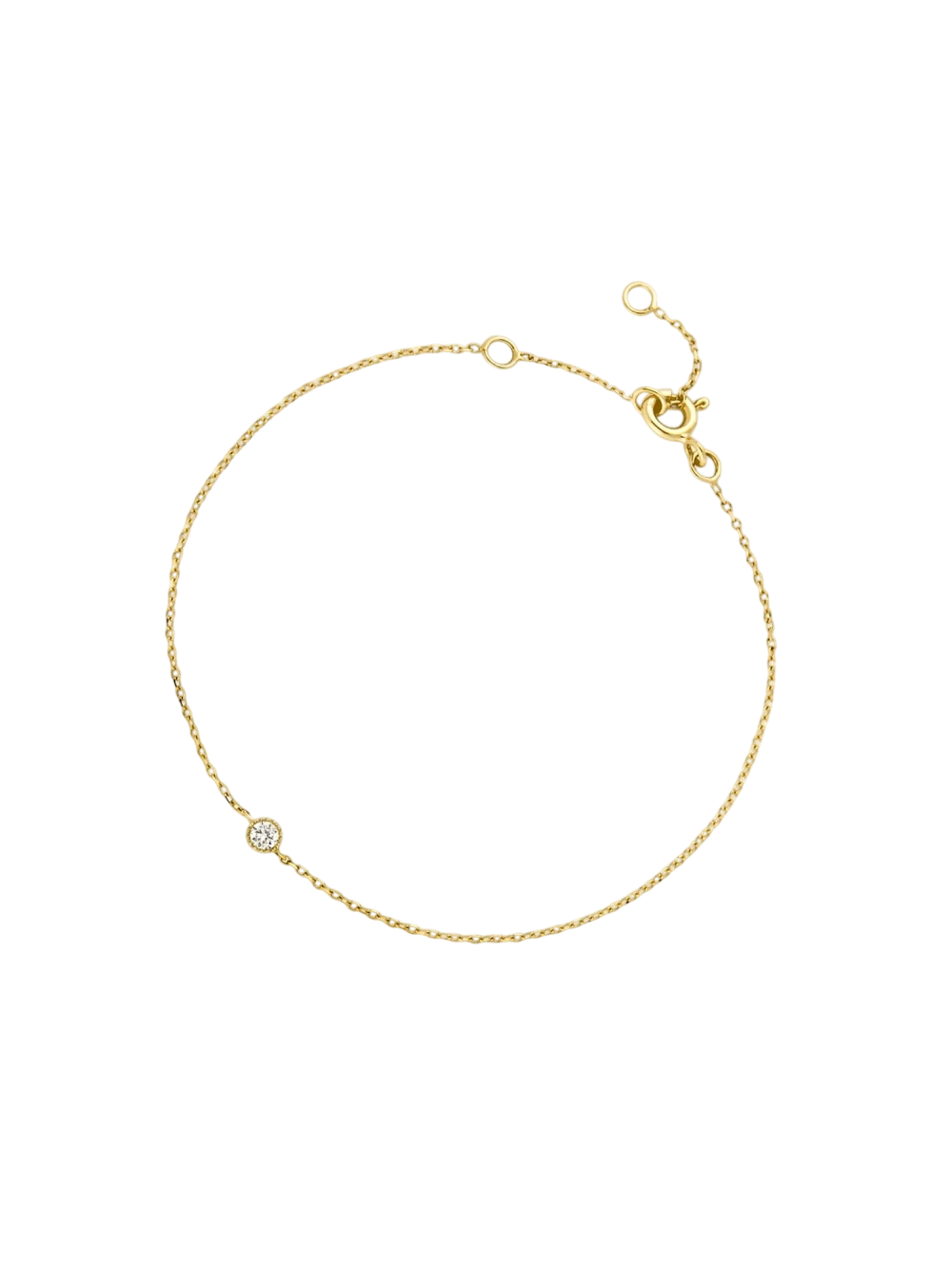 Lab-grown solitaire diamond bracelet