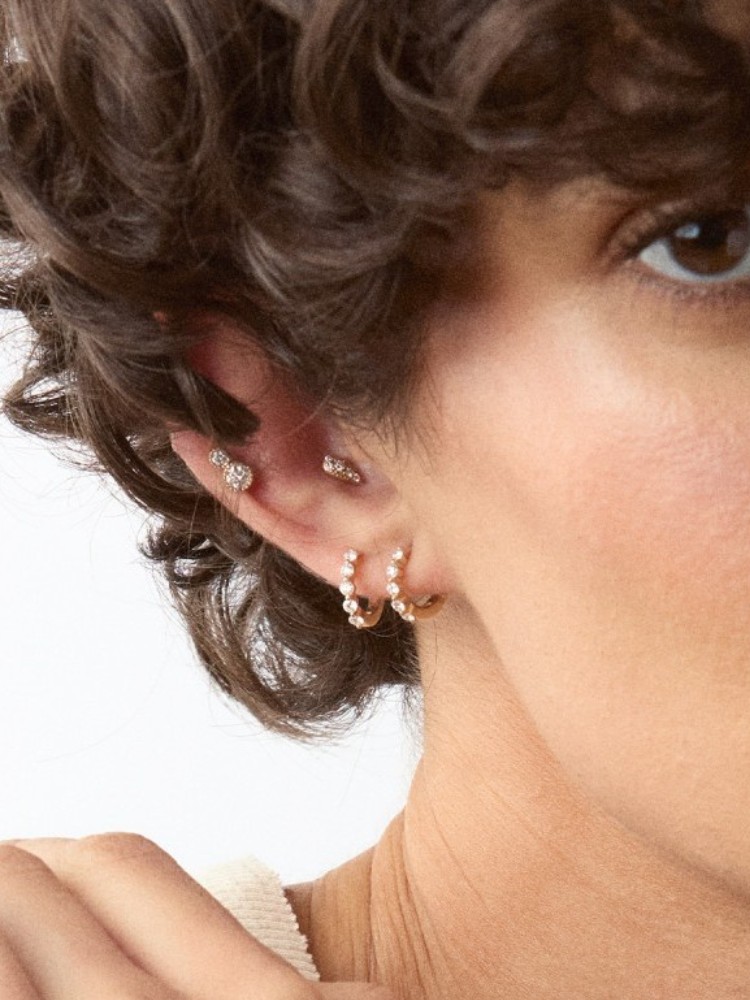 Shuga mini lab-grown diamond huggie hoops