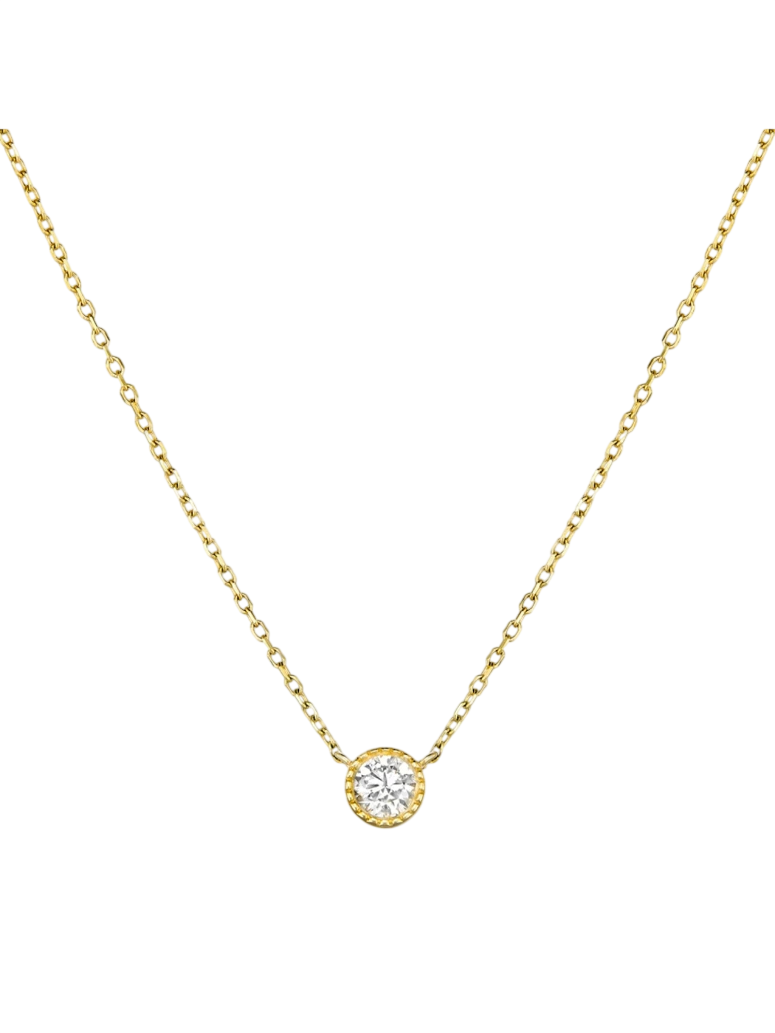 Lab-grown solitaire diamond necklace