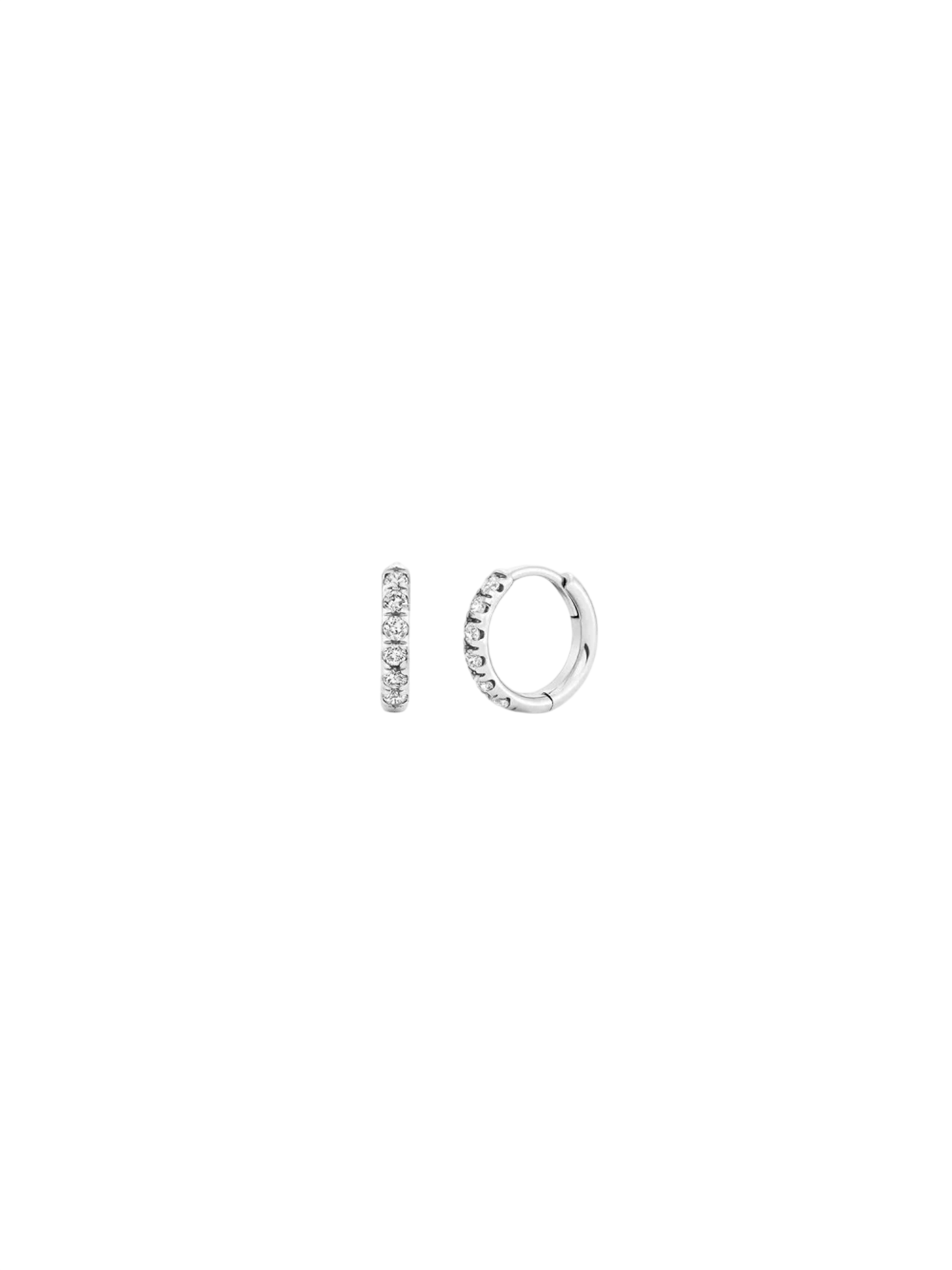 Mini lab-grown diamond huggie hoops