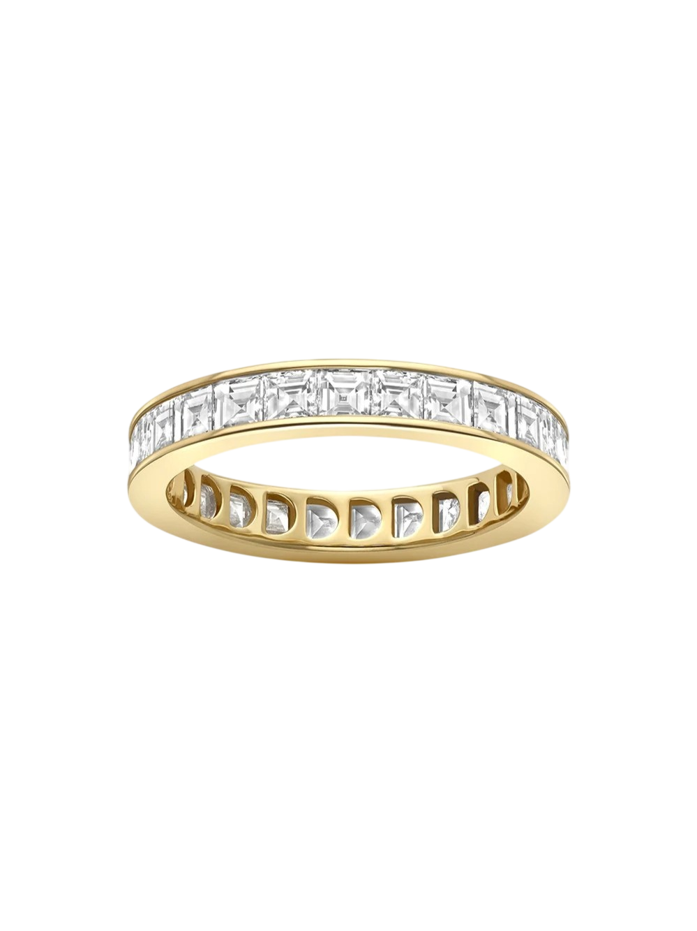 Natural Diamond Carré Eternity Ring