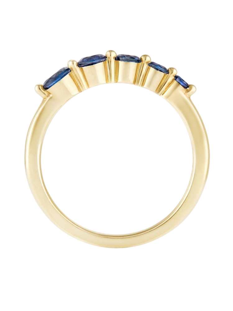 Shuga blue sapphire graduated ring