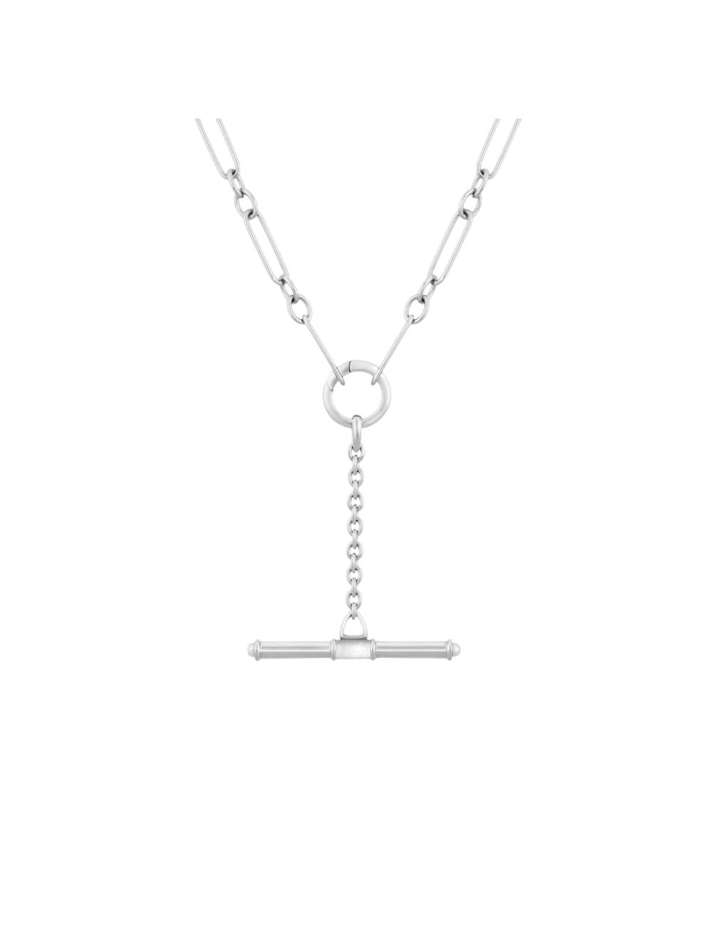 Mother of pearl lariat t-bar necklace