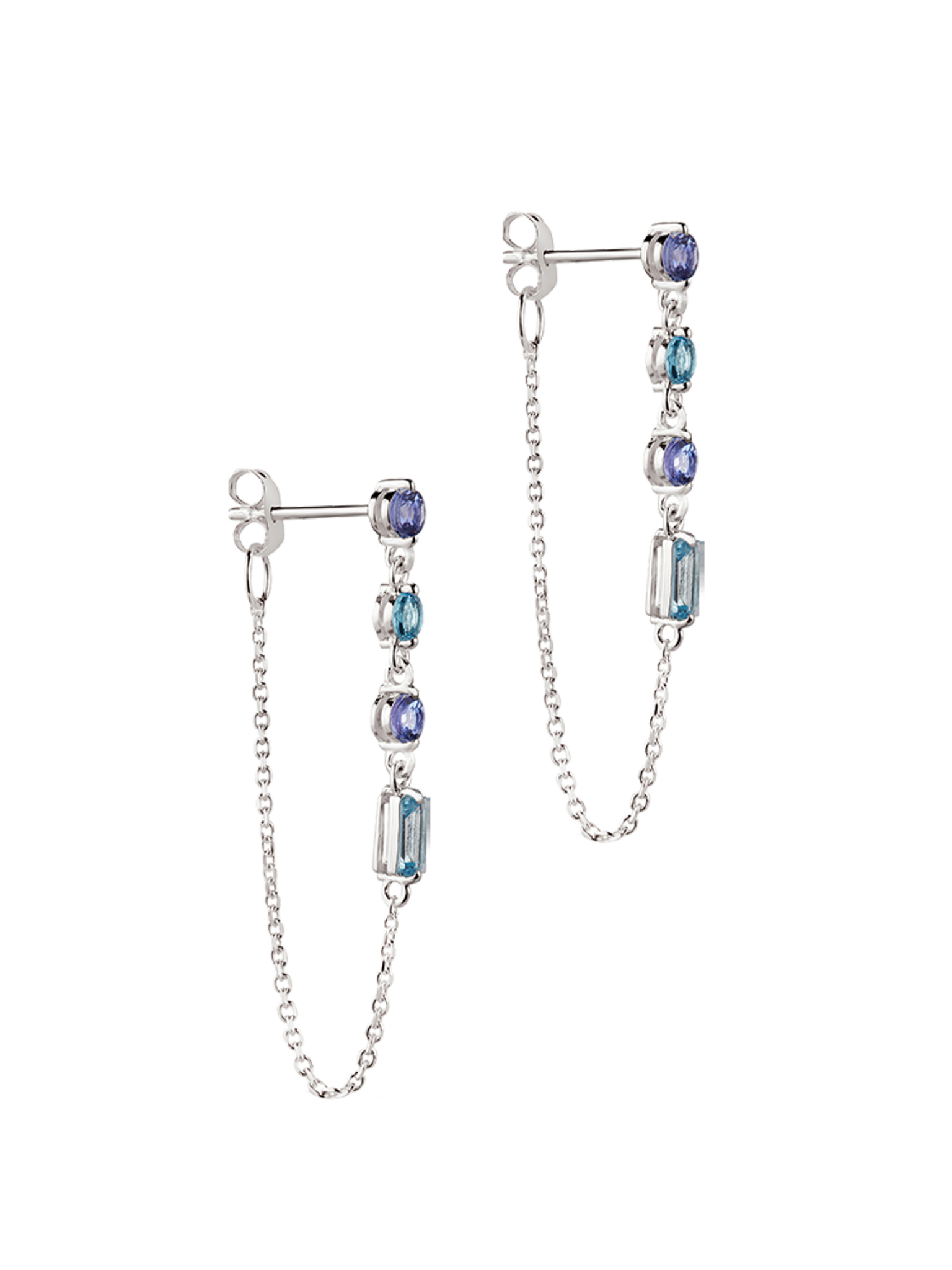 Shuga gemstone chain drop earrings
