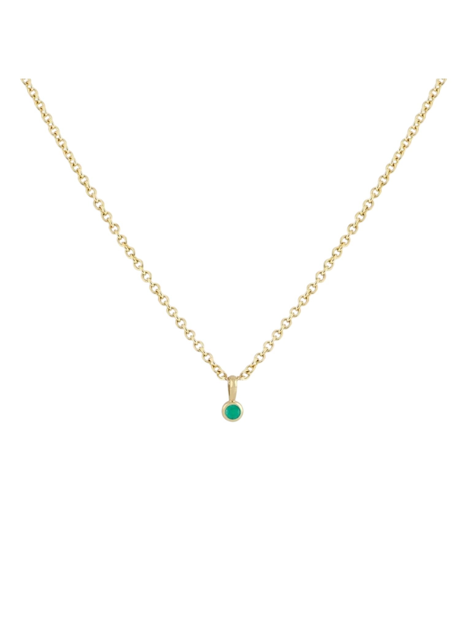 Emerald precious pip pendant