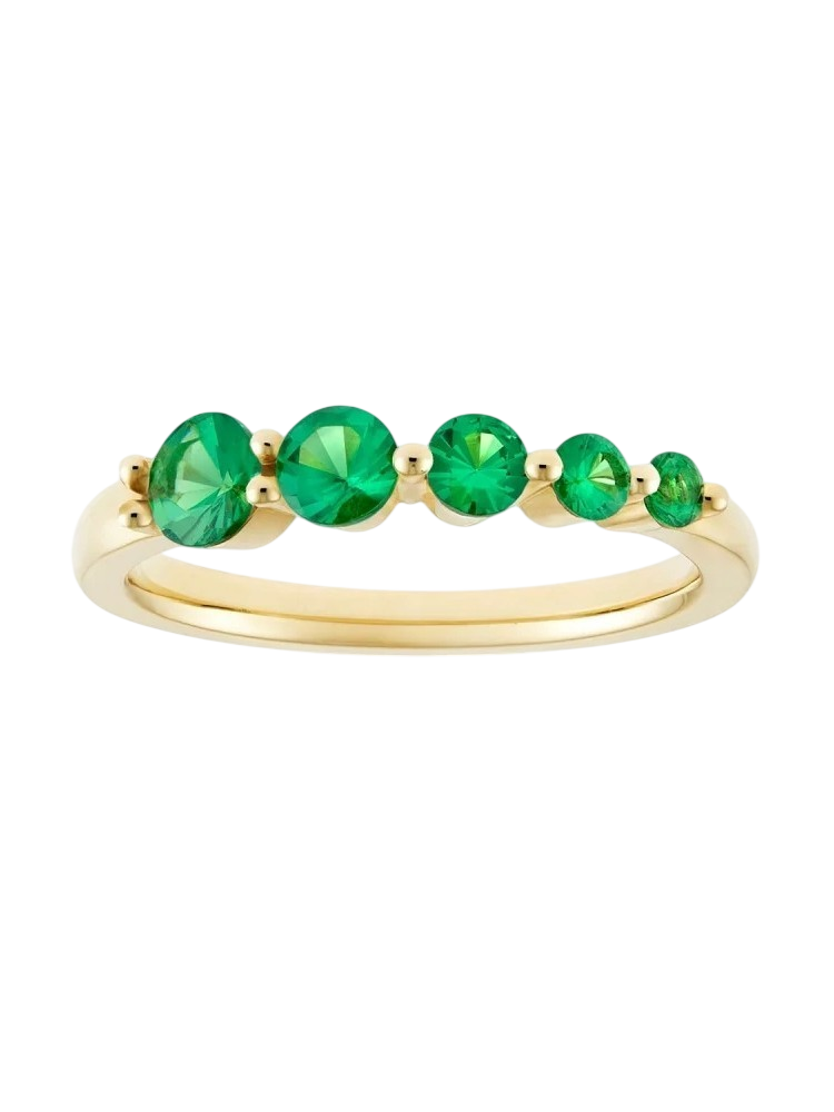 Shuga tsavorite graduated ring