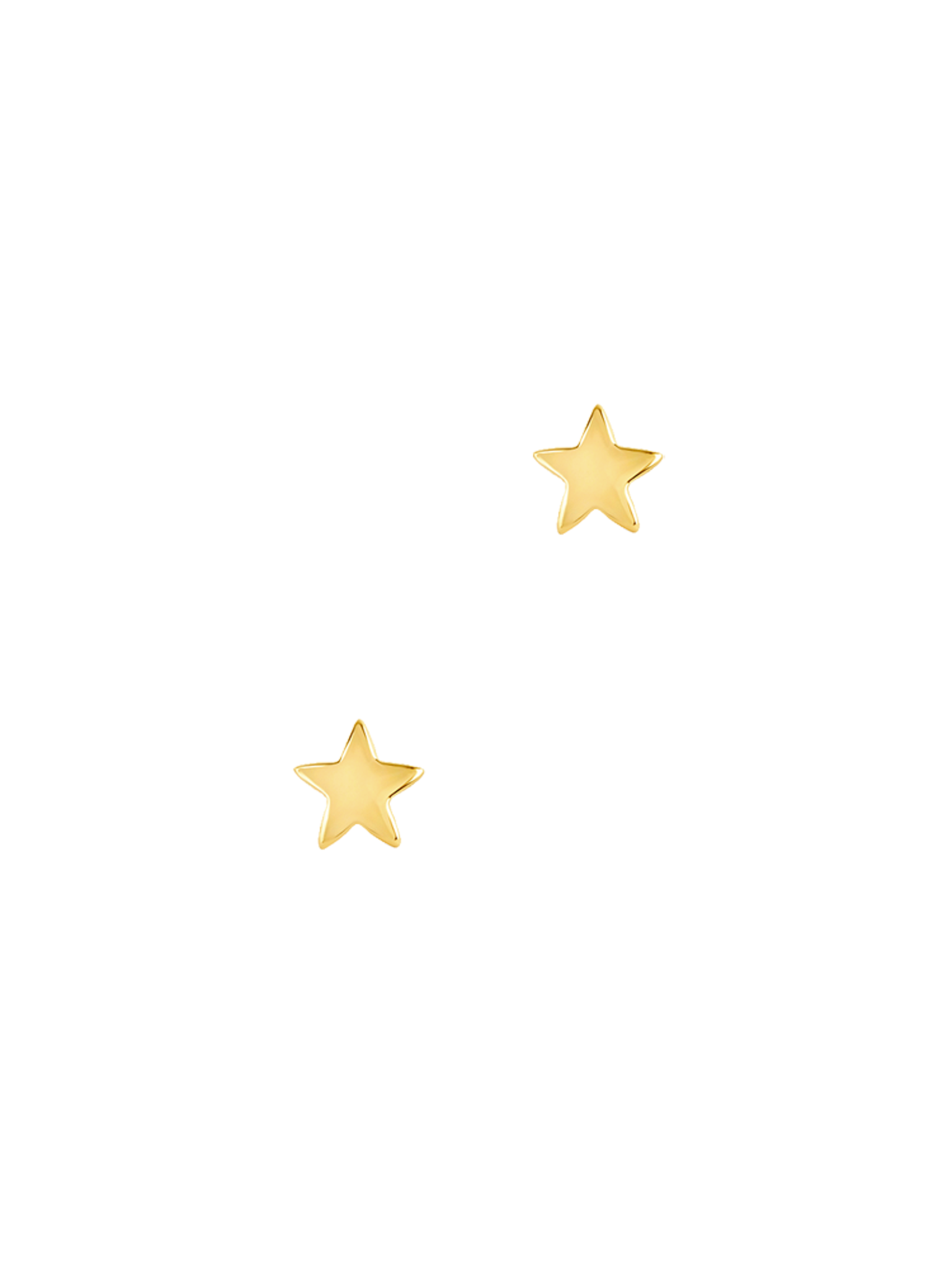 Recycled gold tiny star studs