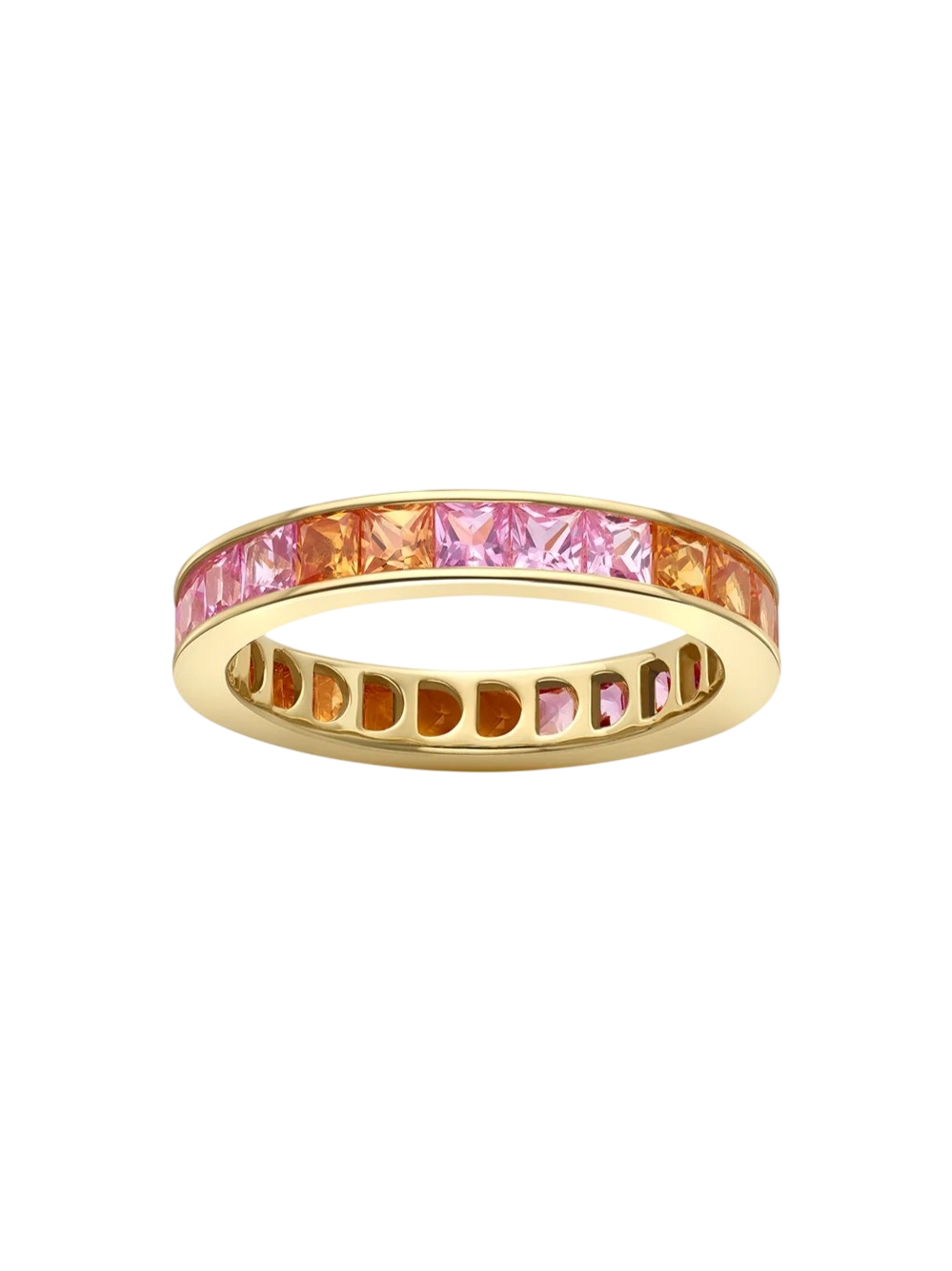 Brightside Orange & Pink Sapphire Eternity Ring