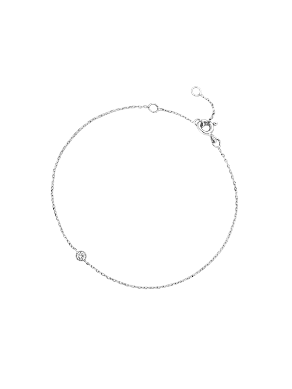 Lab-grown solitaire diamond bracelet
