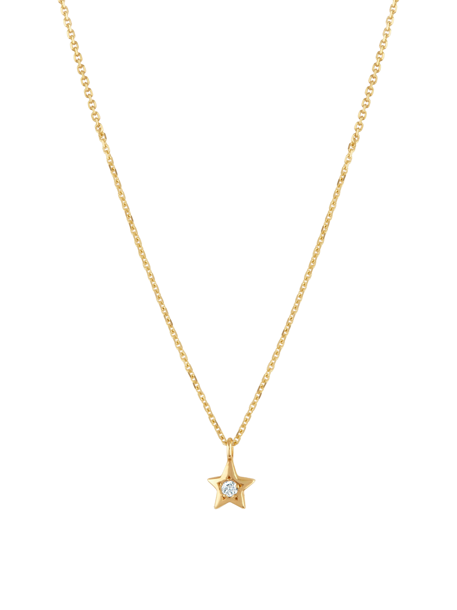 Bijou solid yellow gold star created diamond pendant by Dinny Hall ...