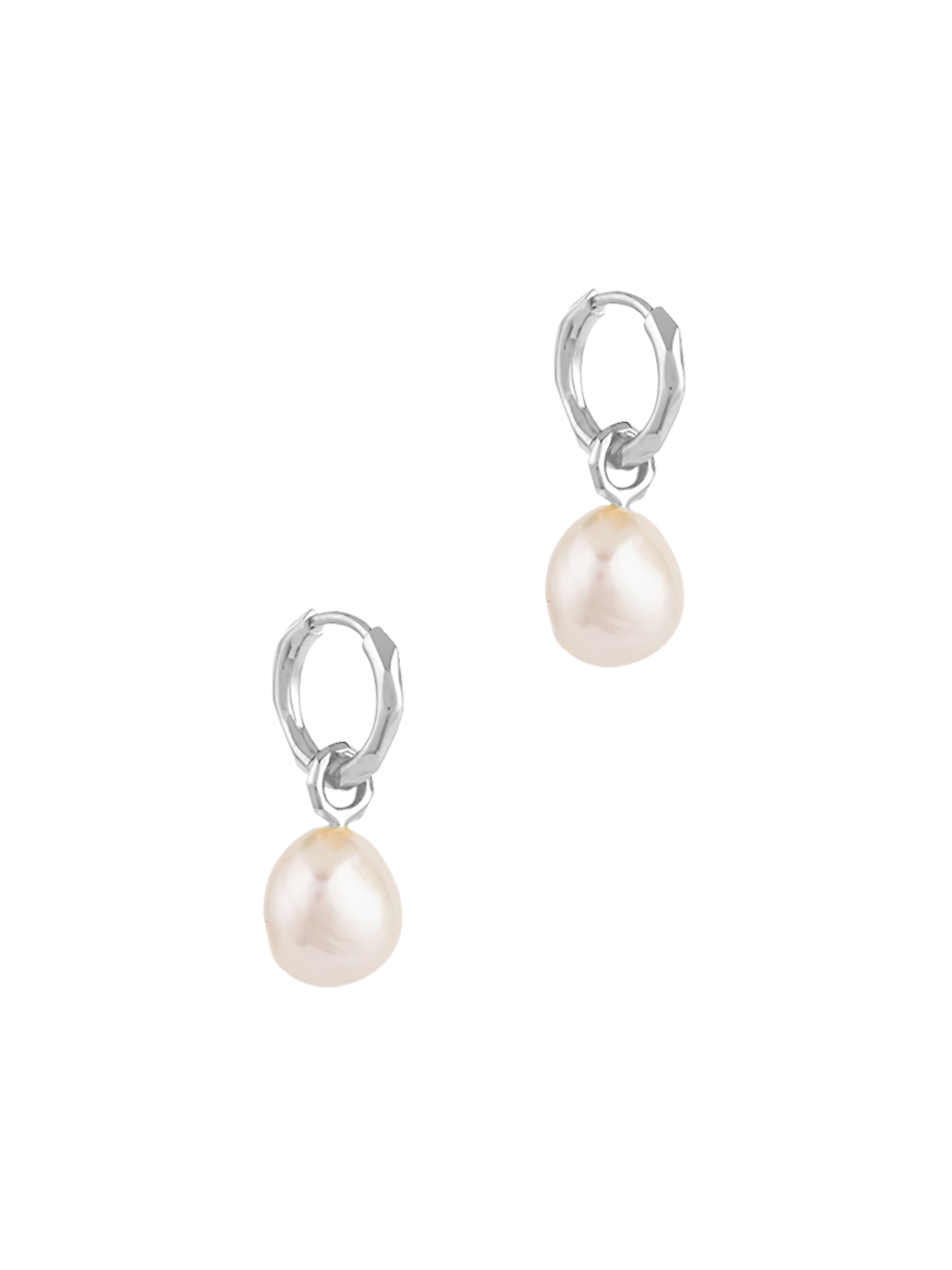 Thalassa keshi baroque pearl drop hoops