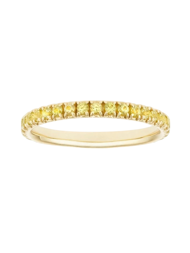 Minnow three quarter medium yellow sapphire eternity ring