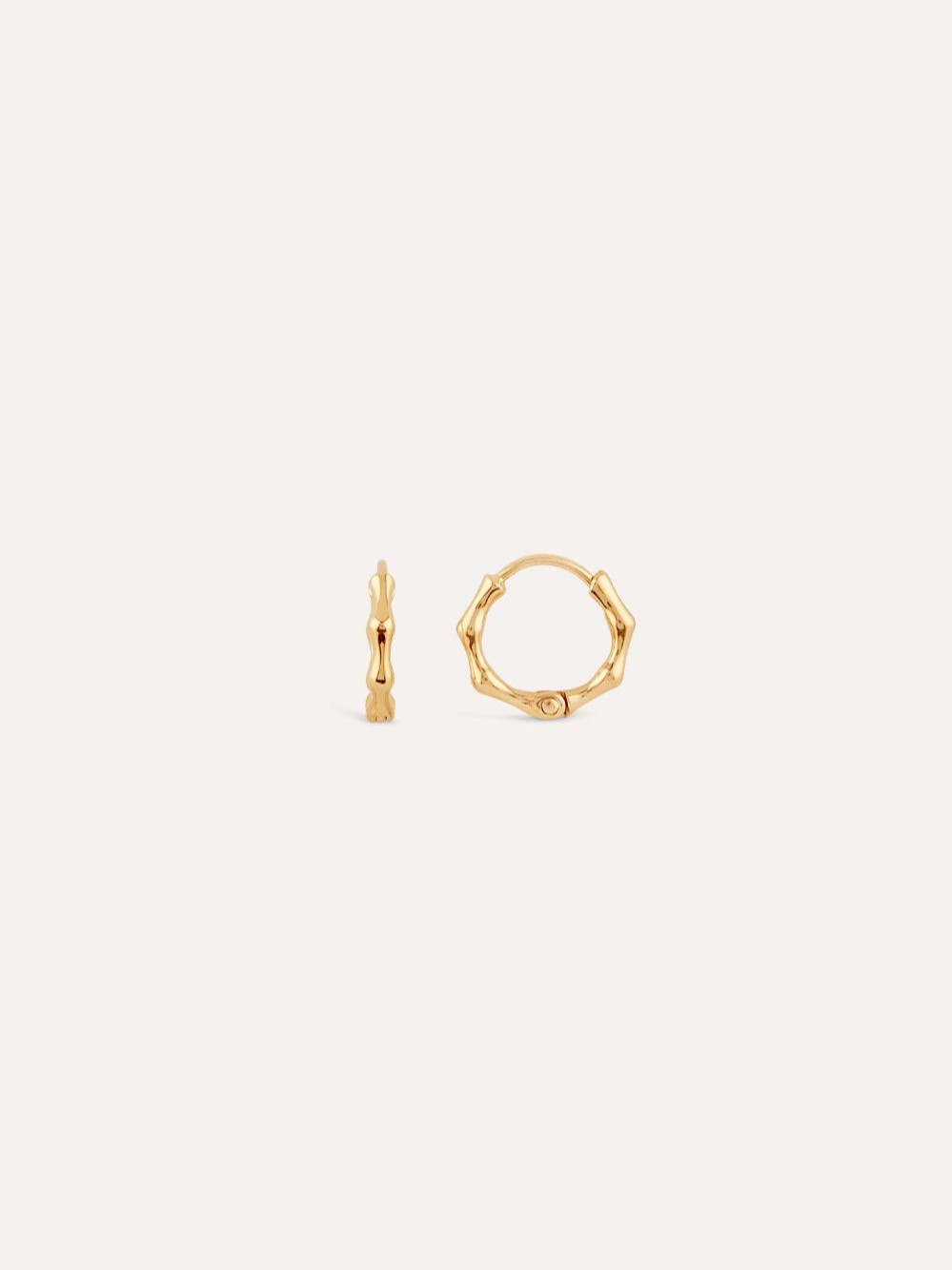 Bamboo Micro Hoop Earrings
