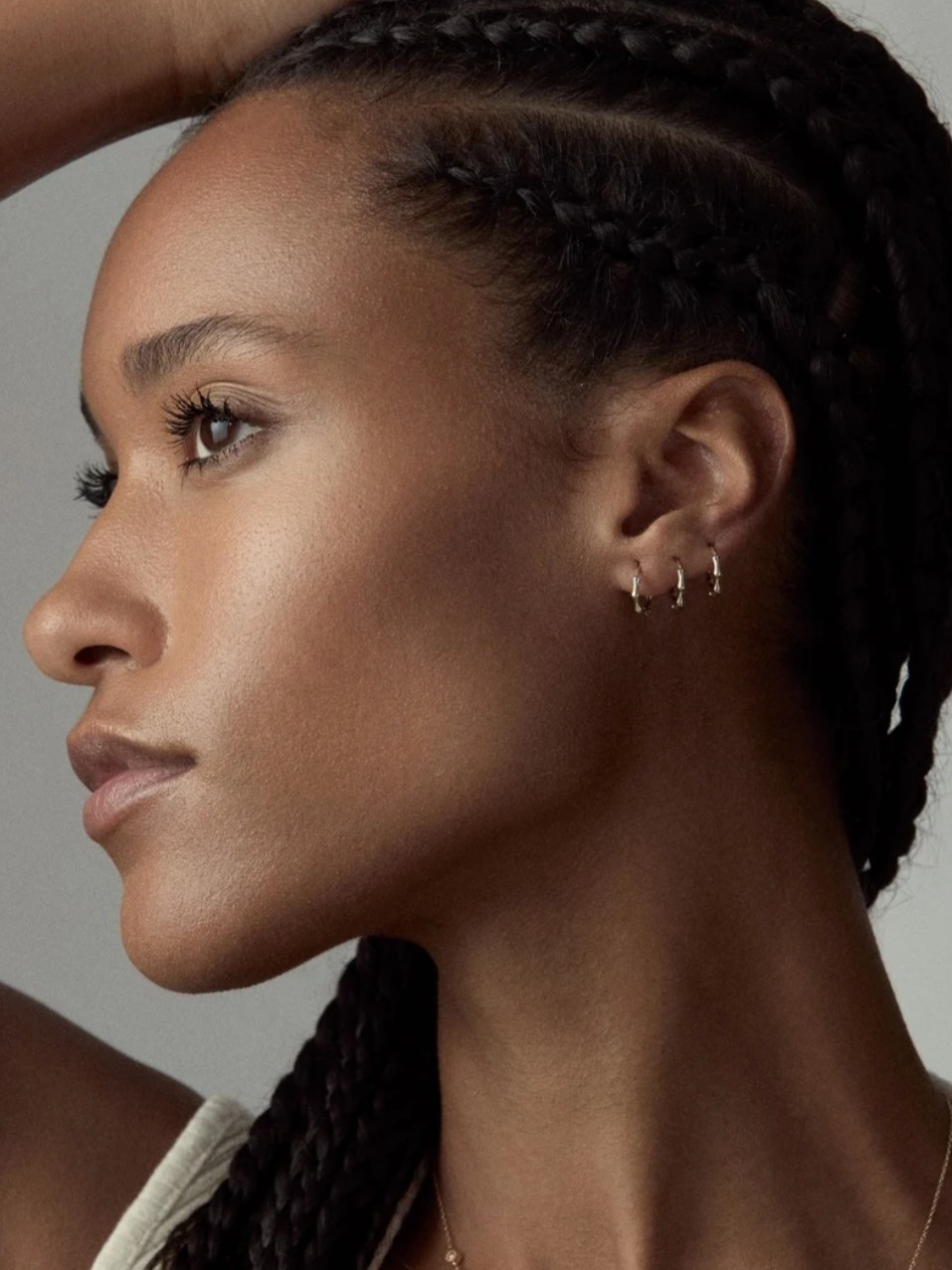 Bamboo Micro Hoop Earrings