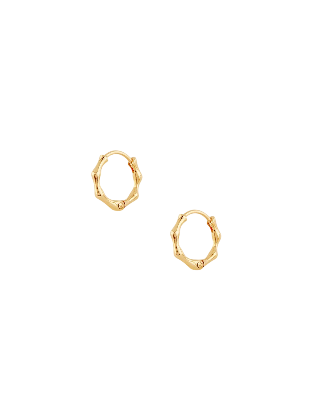 Bamboo Micro Hoop Earrings