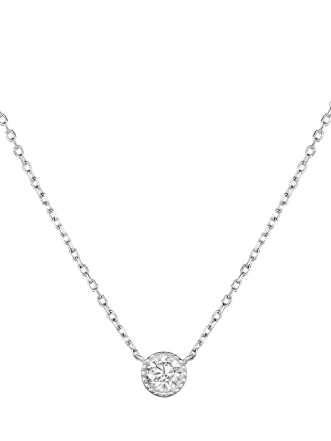Lab-grown solitaire diamond necklace