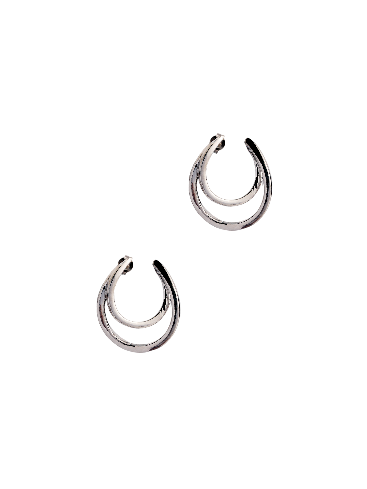 Duality silver earring