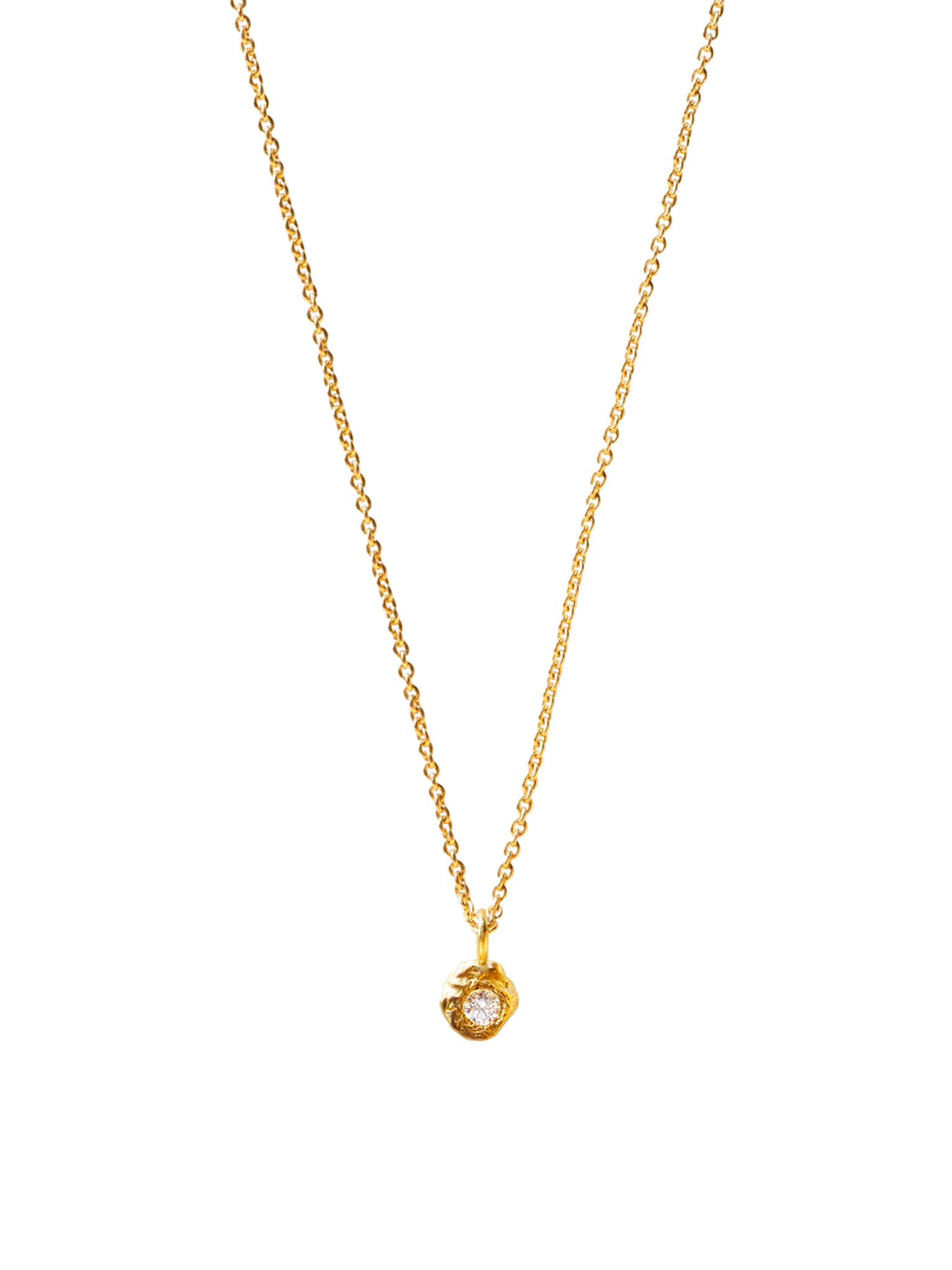 Solitaire iman 0.05ct diamond necklace
