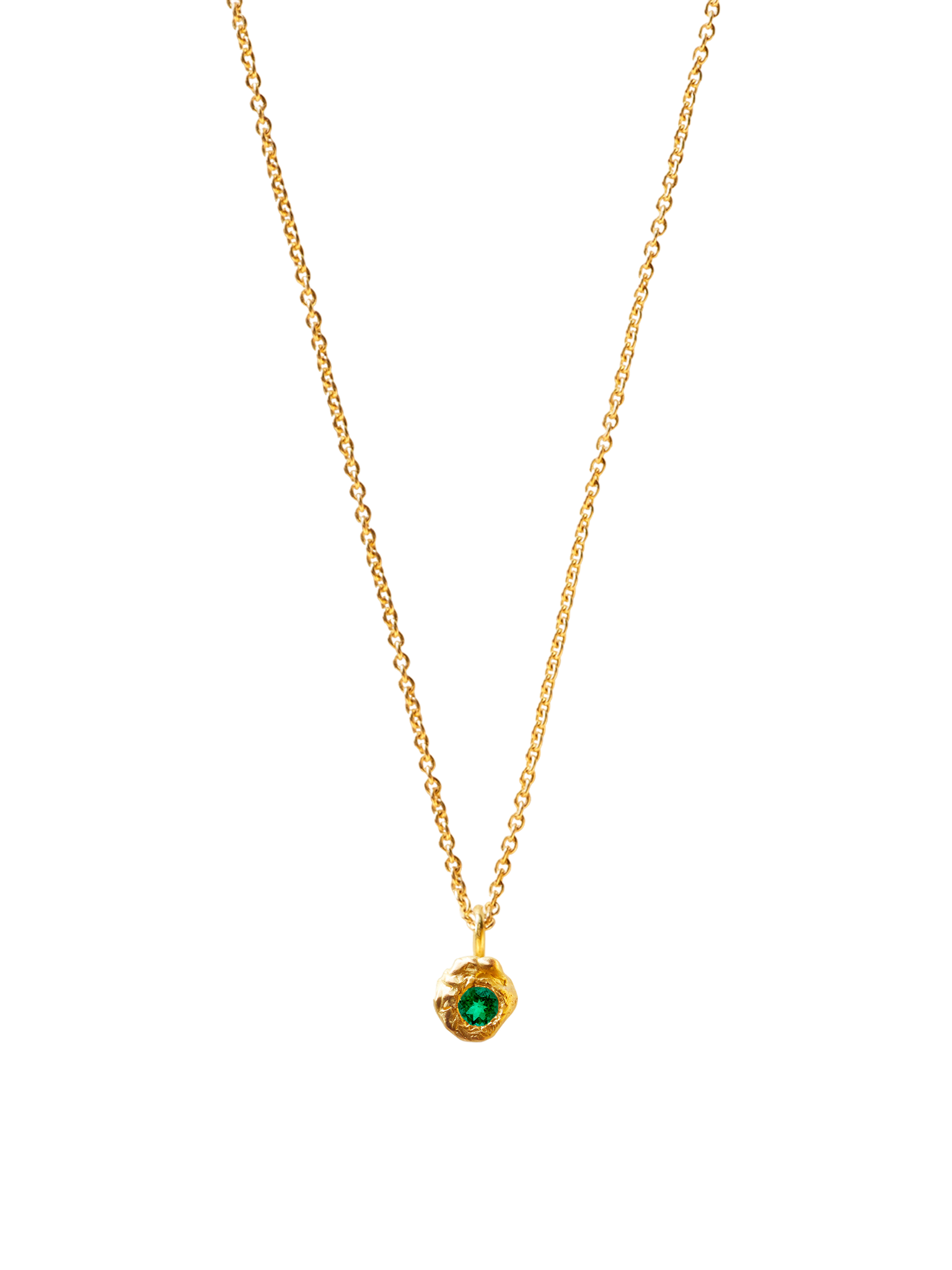 Evie 0.05ct emerald necklace
