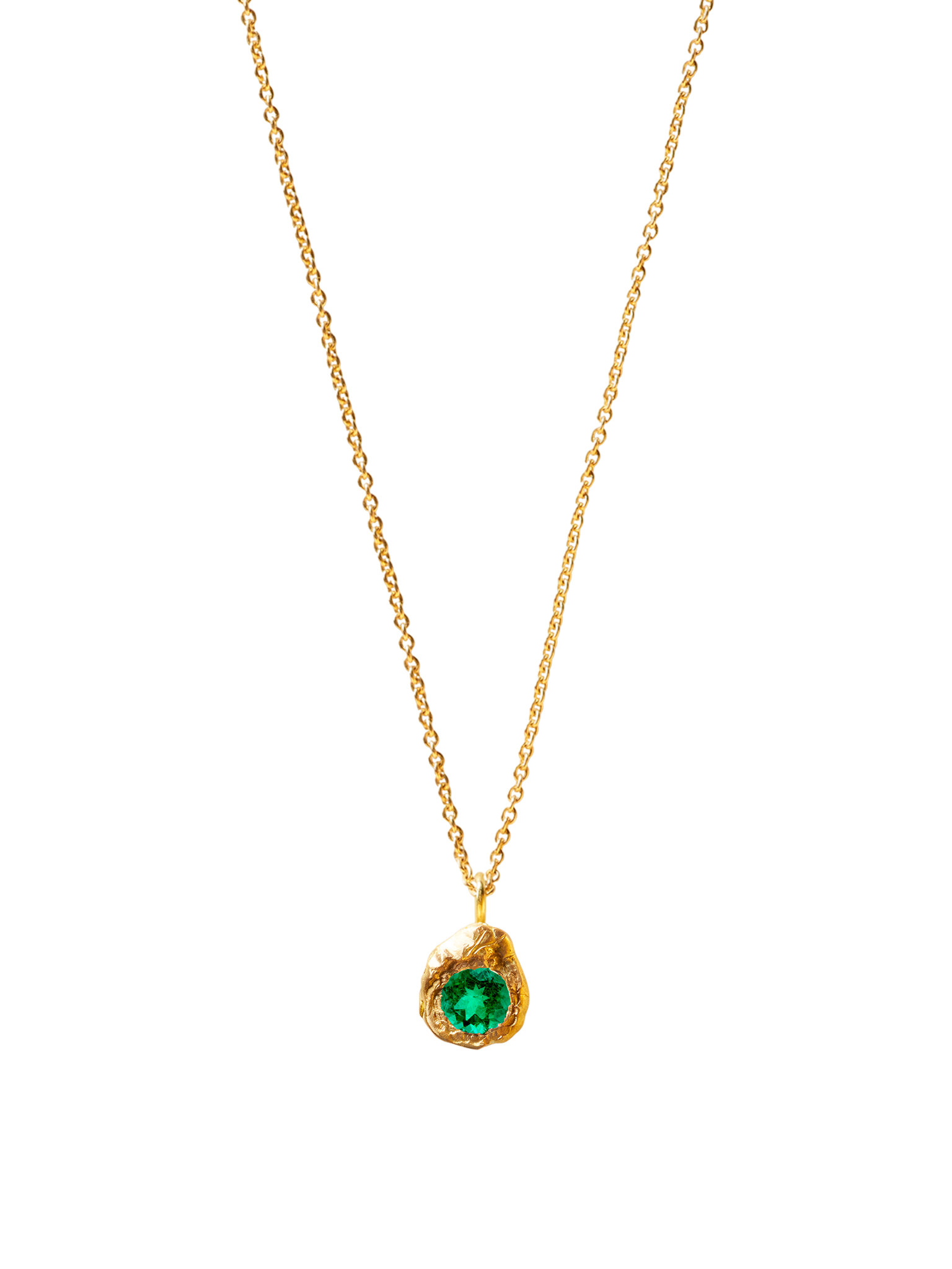 Evie 0.20ct emerald necklace by Elhanati | Finematter