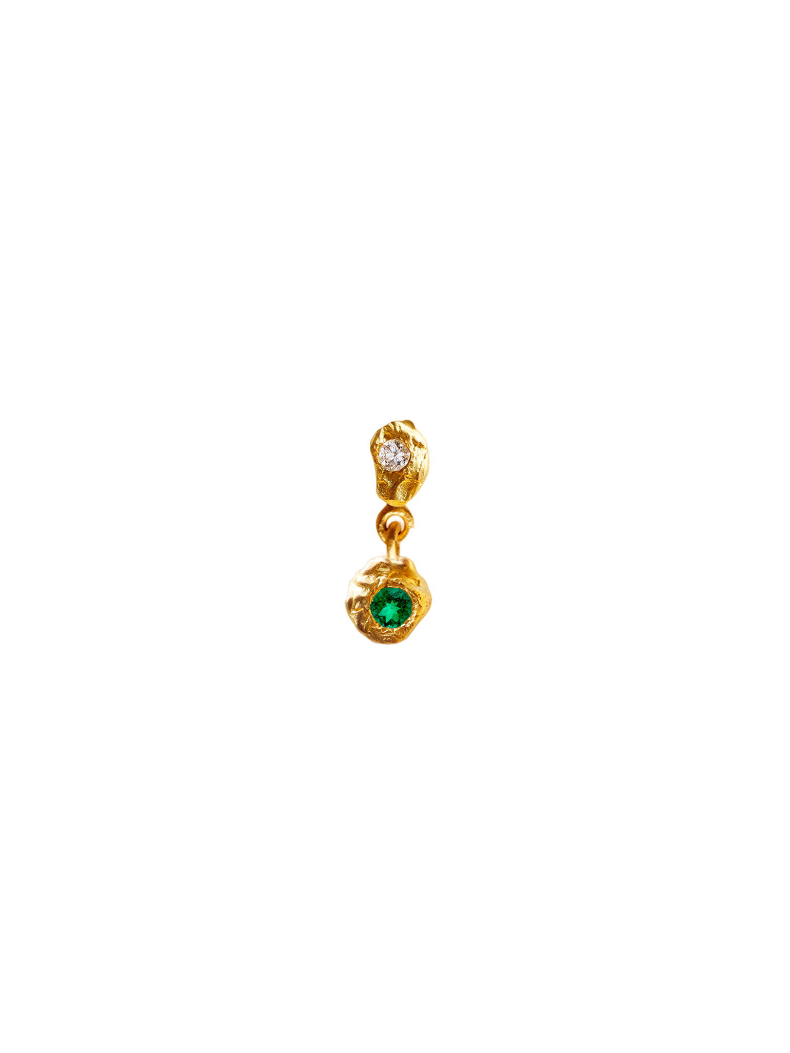 Esmeralda emerald and diamond earring