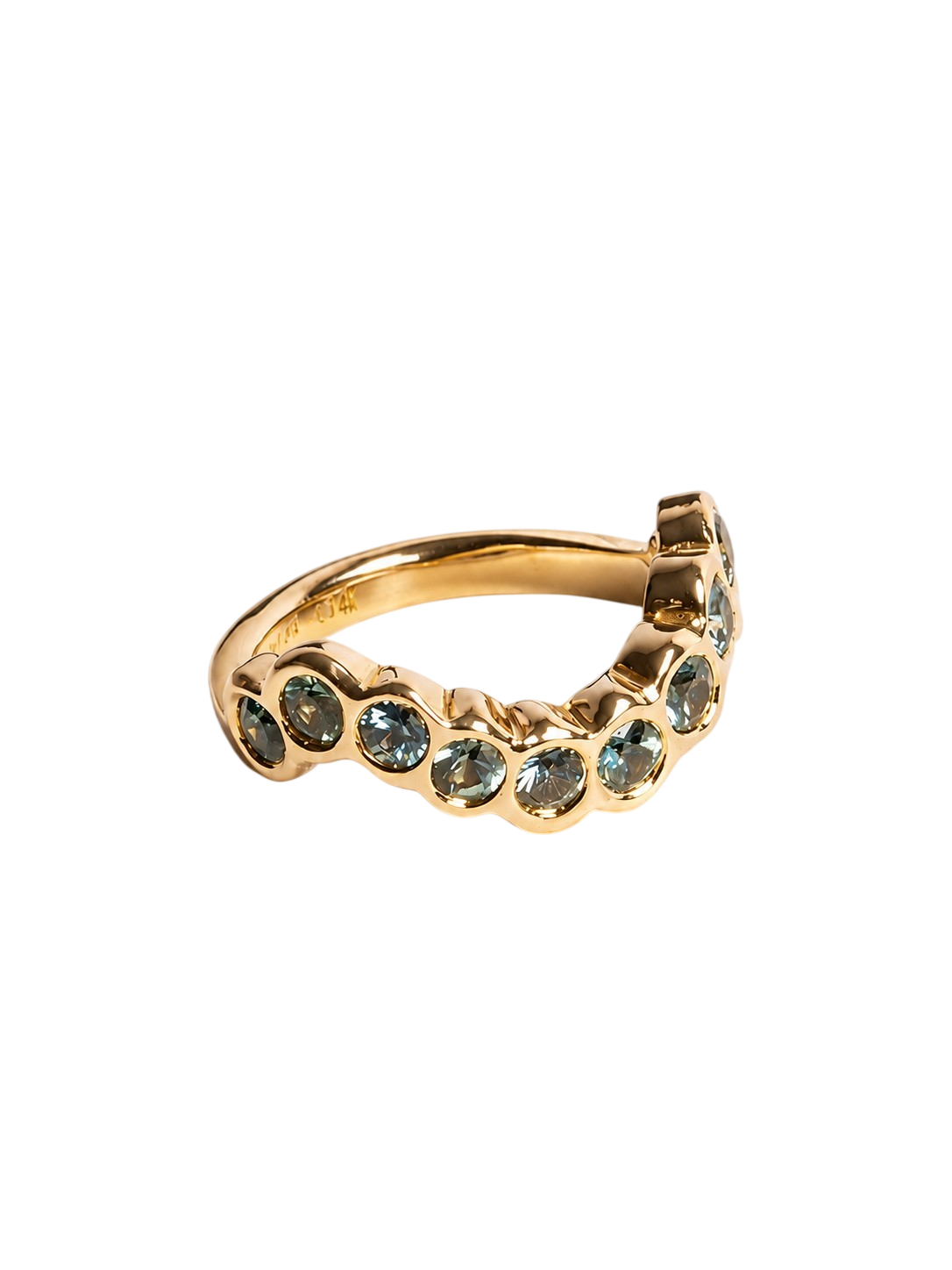 The Blue Sapphire Wave Ring