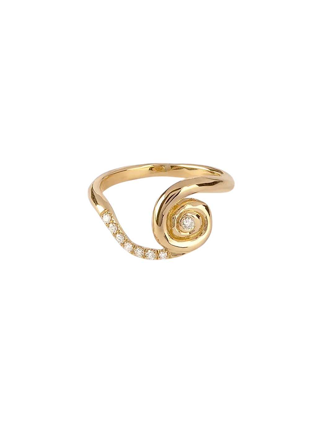 The Erechtheion Ring in 18kt gold and 8 diamonds