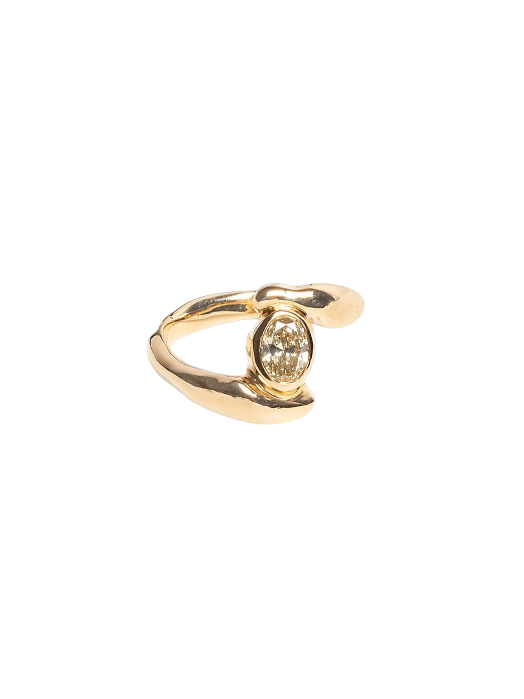 The Nemertes Ring With A Champagne Diamond