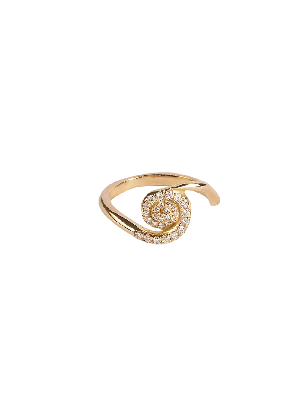 The Erechtheion Ring in 18kt gold and full pave diamonds