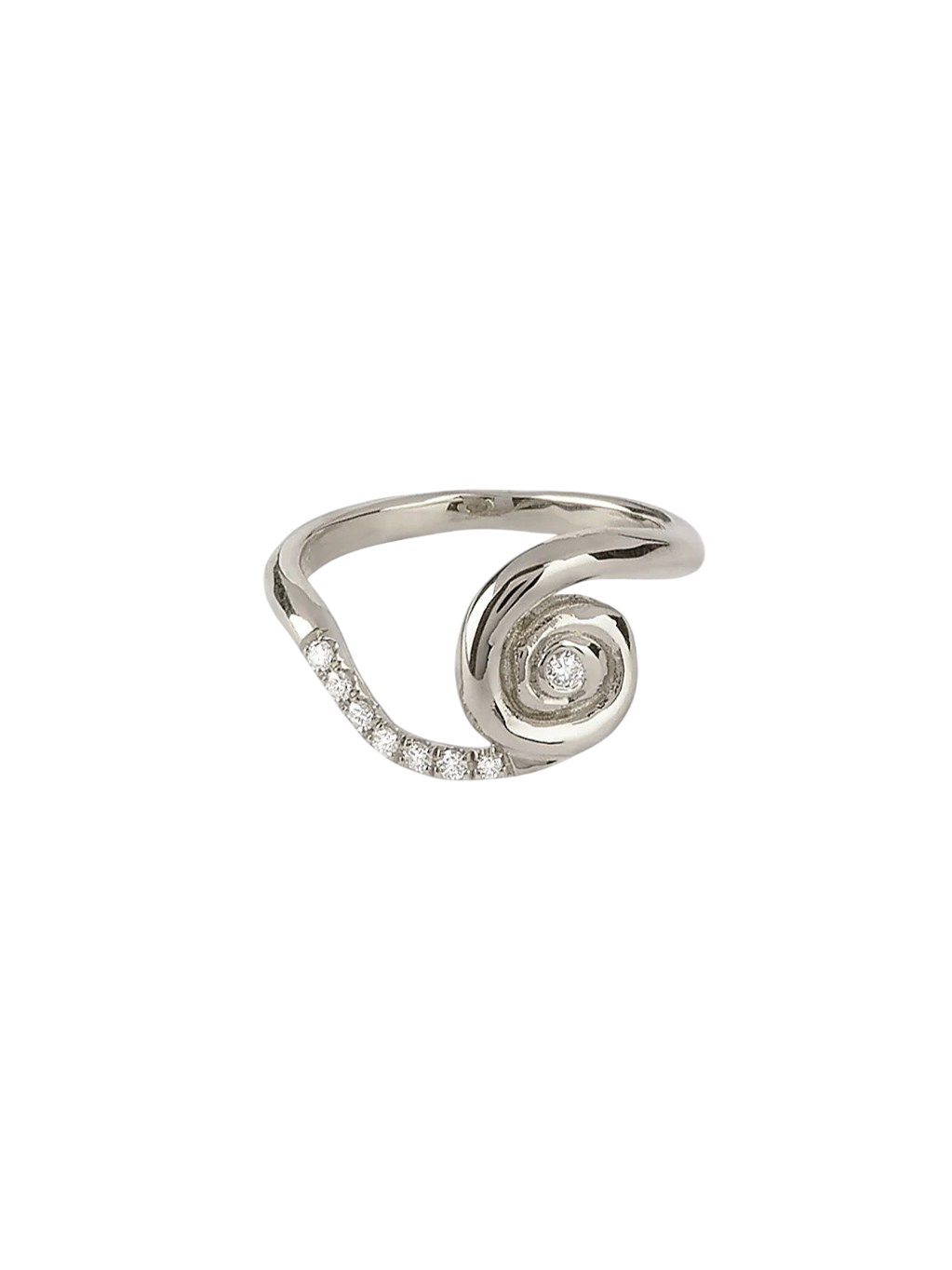 The Erechtheion Ring in silver and 8 diamonds