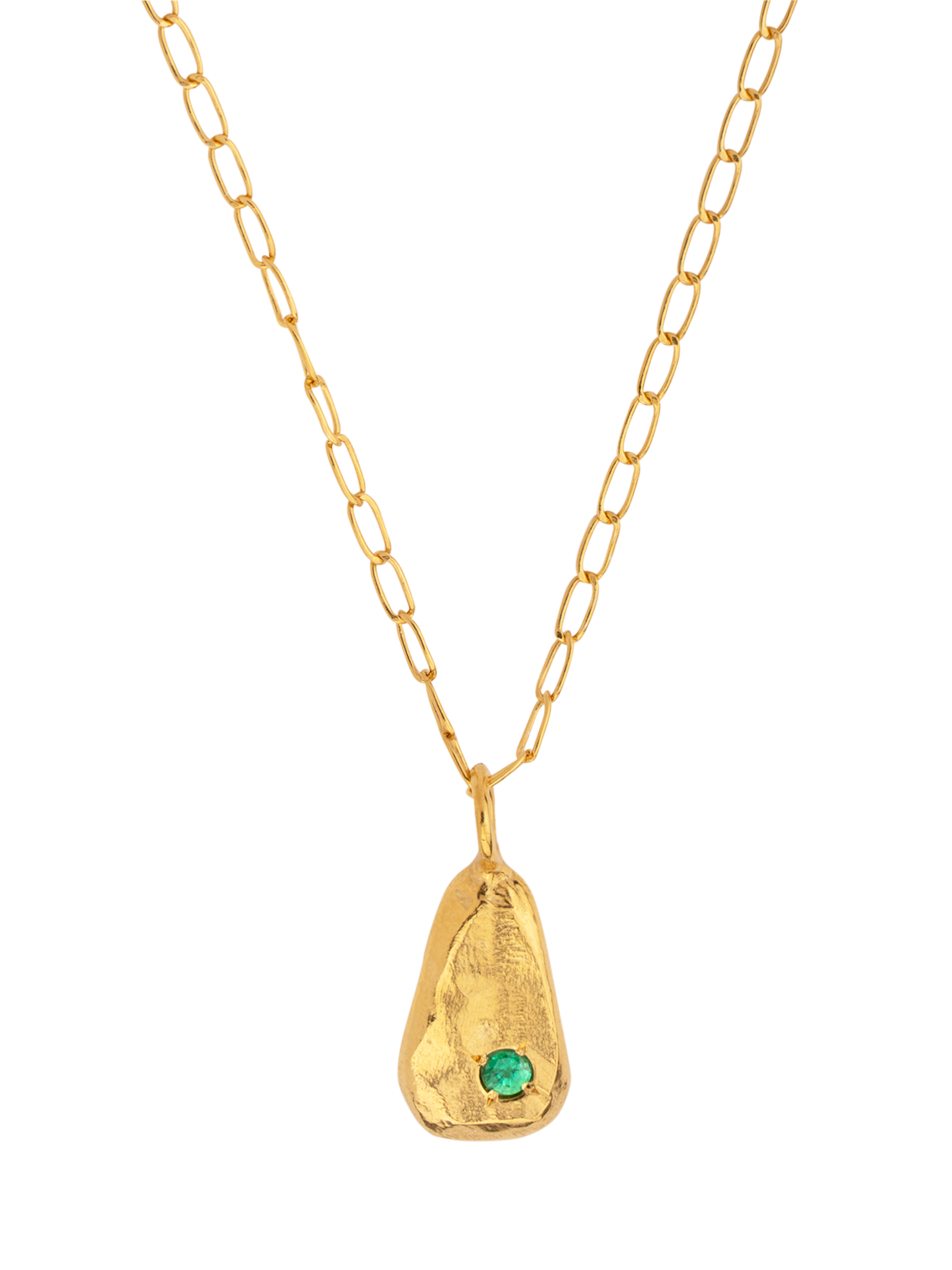 Emerald arrow pendant 