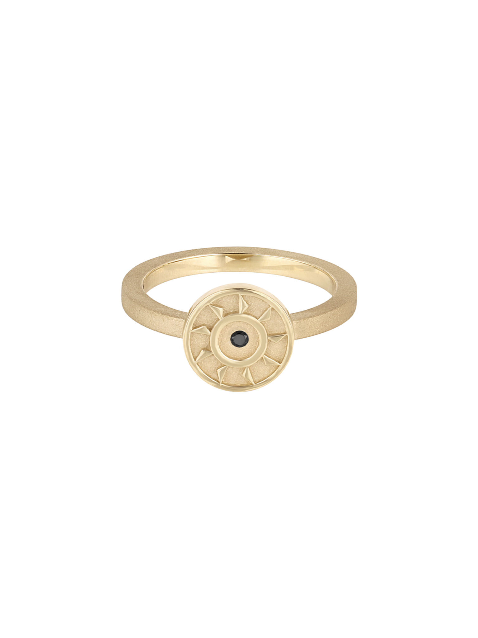 Ennead ring with black diamond
