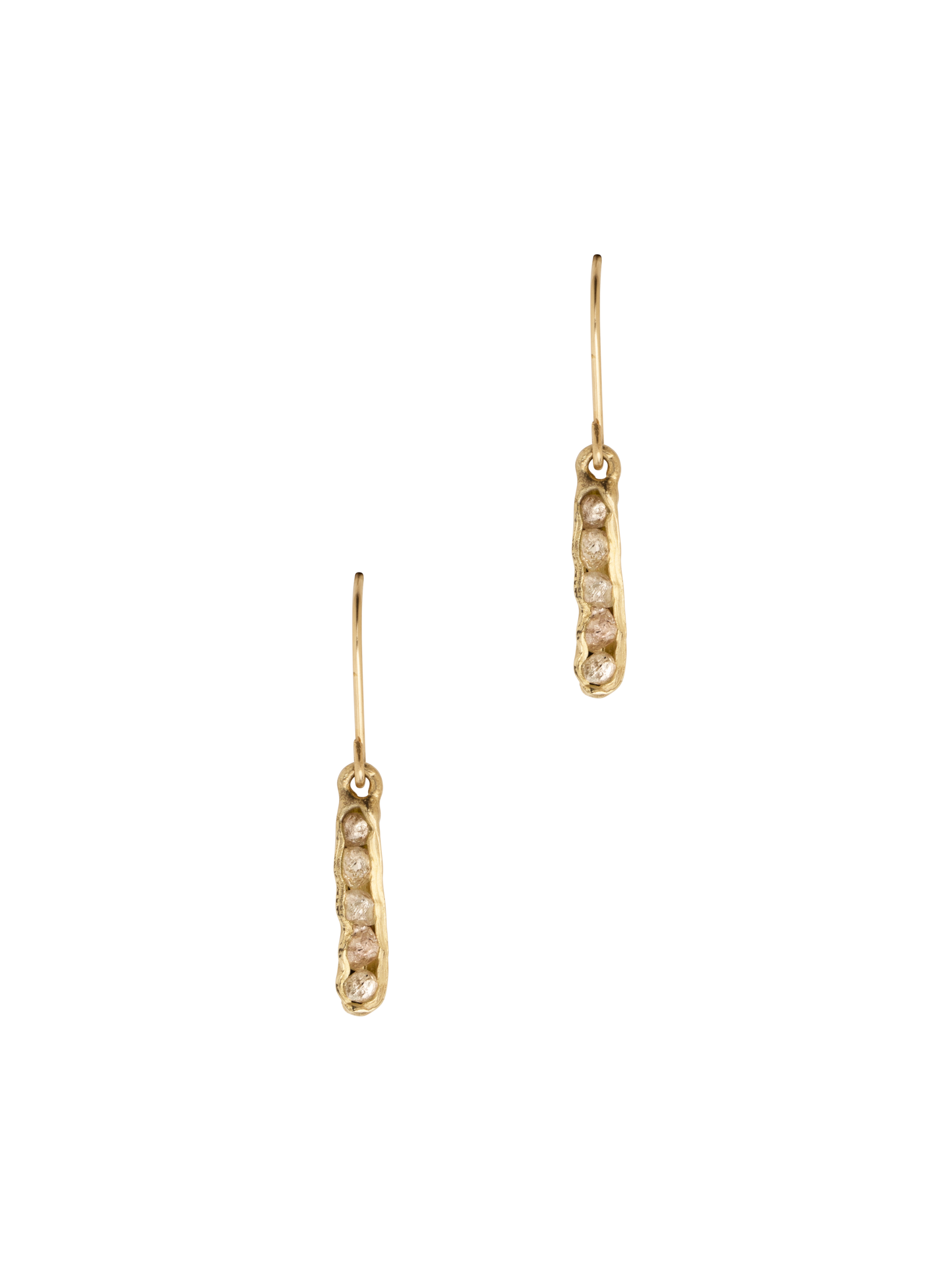 Cobblestone vertical earrings