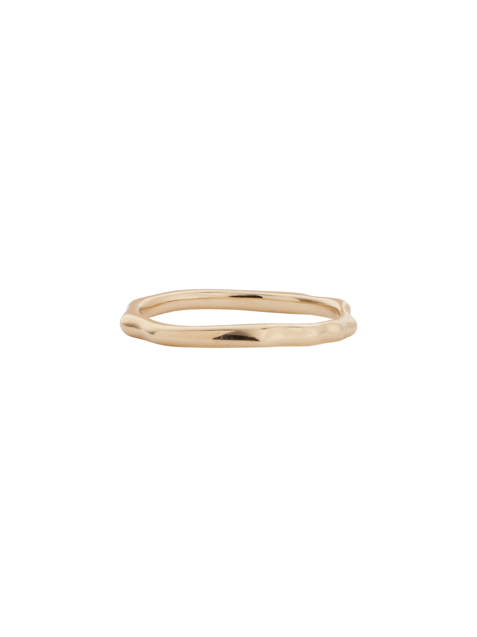 Ripple ring 2mm 9ct yellow gold by Emma Hedley | Finematter