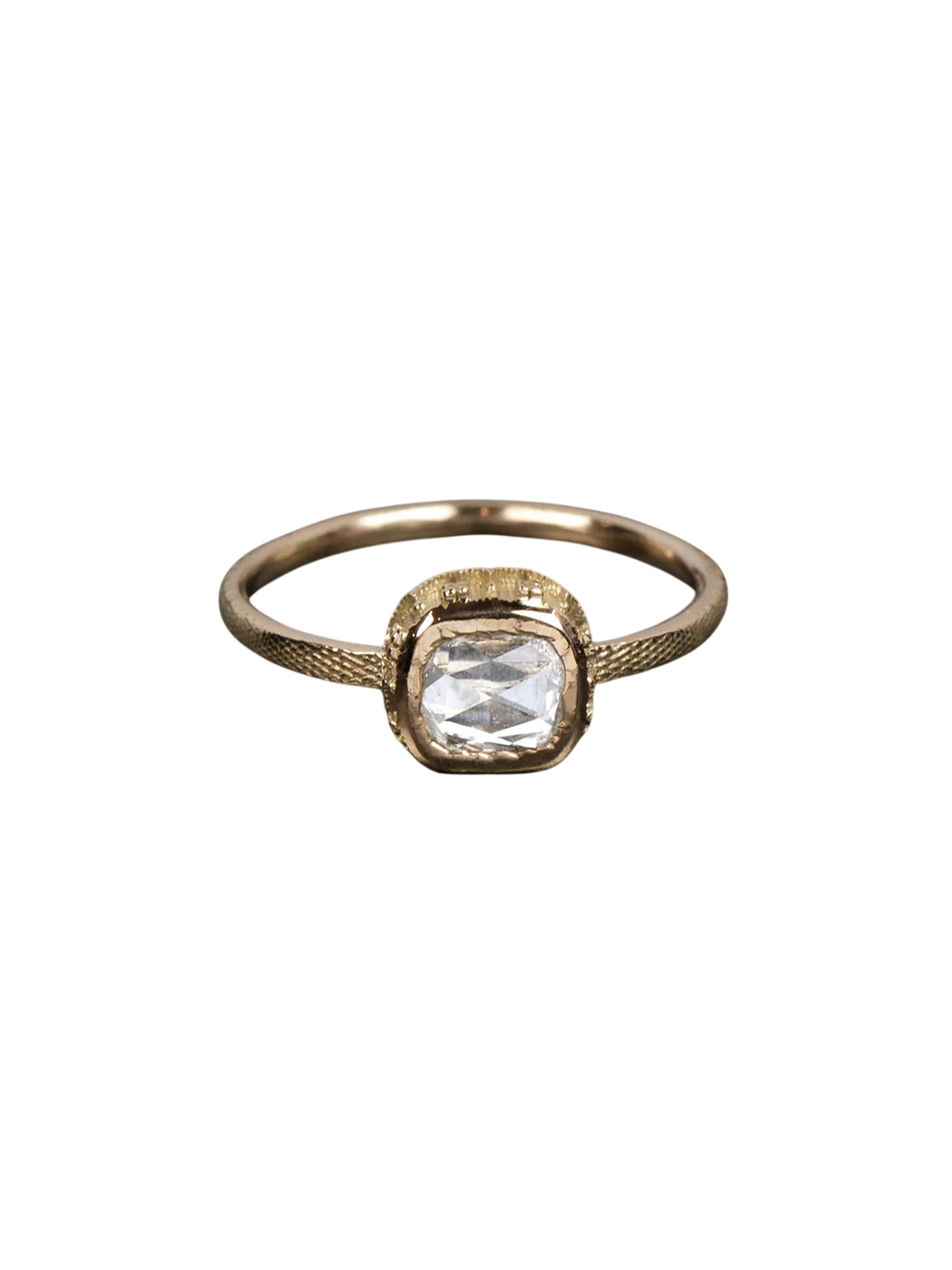 Syracuse ring rosecut diamond 0.32ct yellow gold