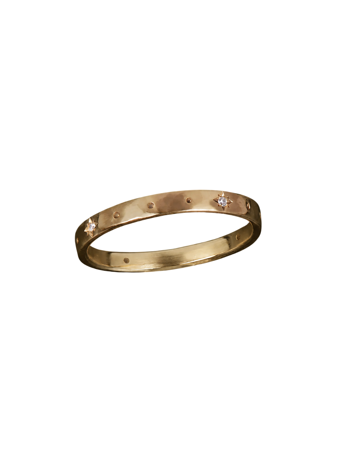 Damiel Ring 4 White Diamonds Yellow Gold