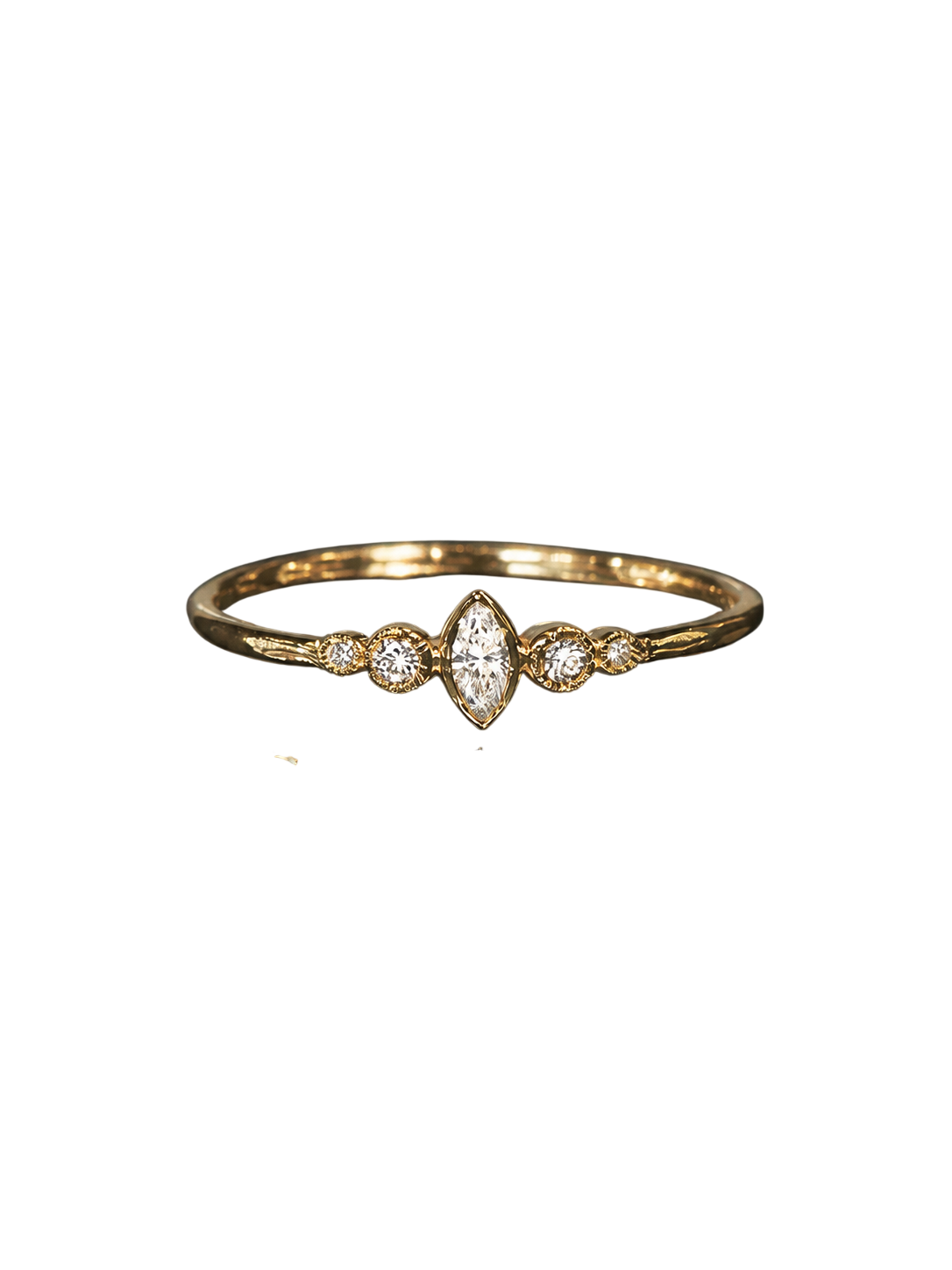Sita Marquise yellow gold ring