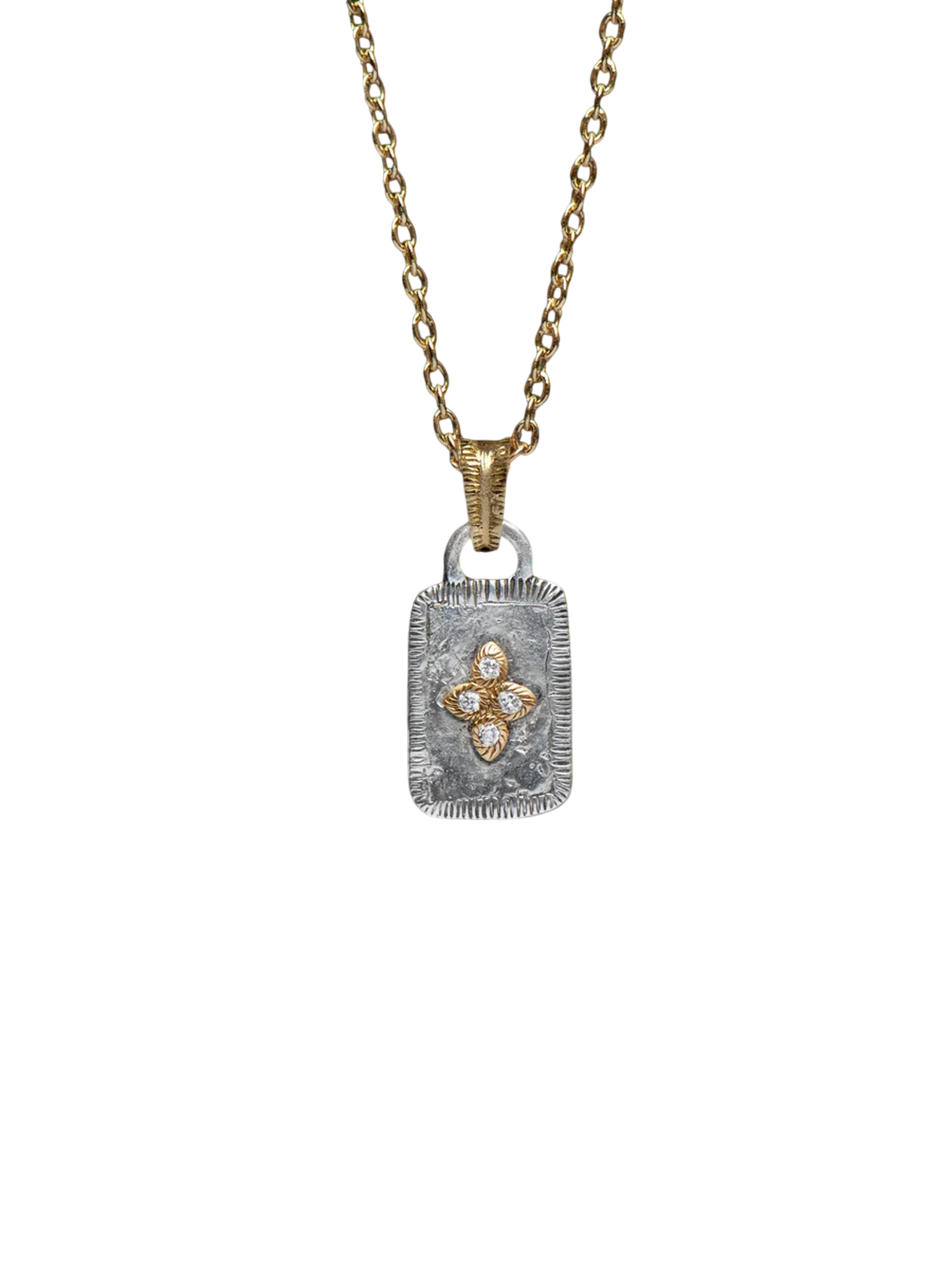 Solis Lux Rectangle Small Model Star Diamond Pendant