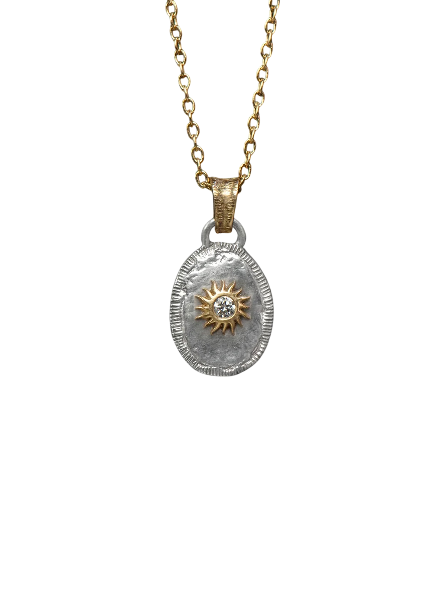 Solis Lux Oval Mini Diamond Sun Pendant Sale price