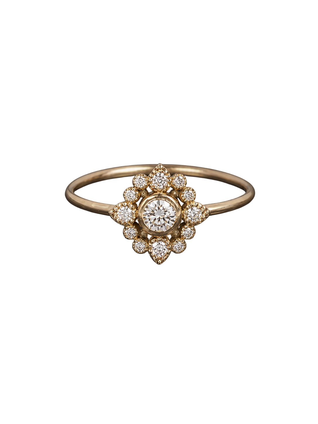 Sagan Baby diamond ring 0.16ct yellow gold