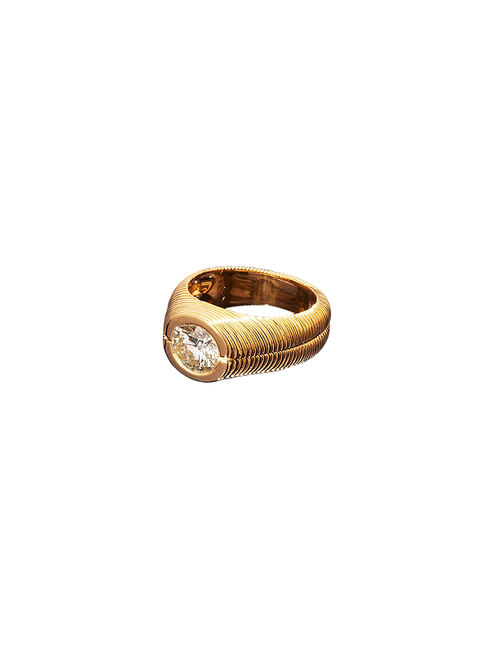 Delta Solitaire Signet Ring photo