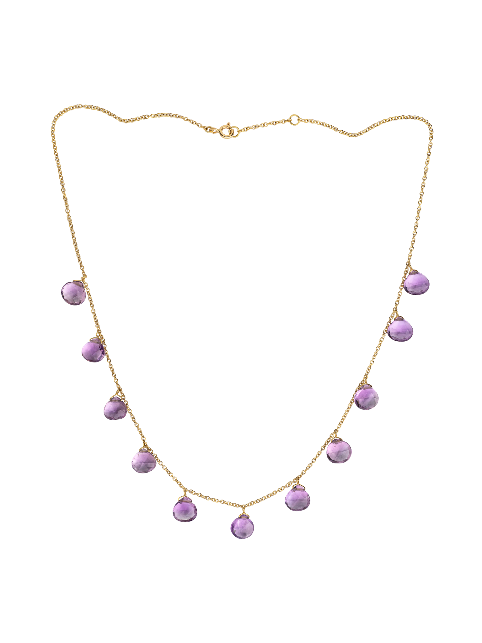 Amethyst chain necklace