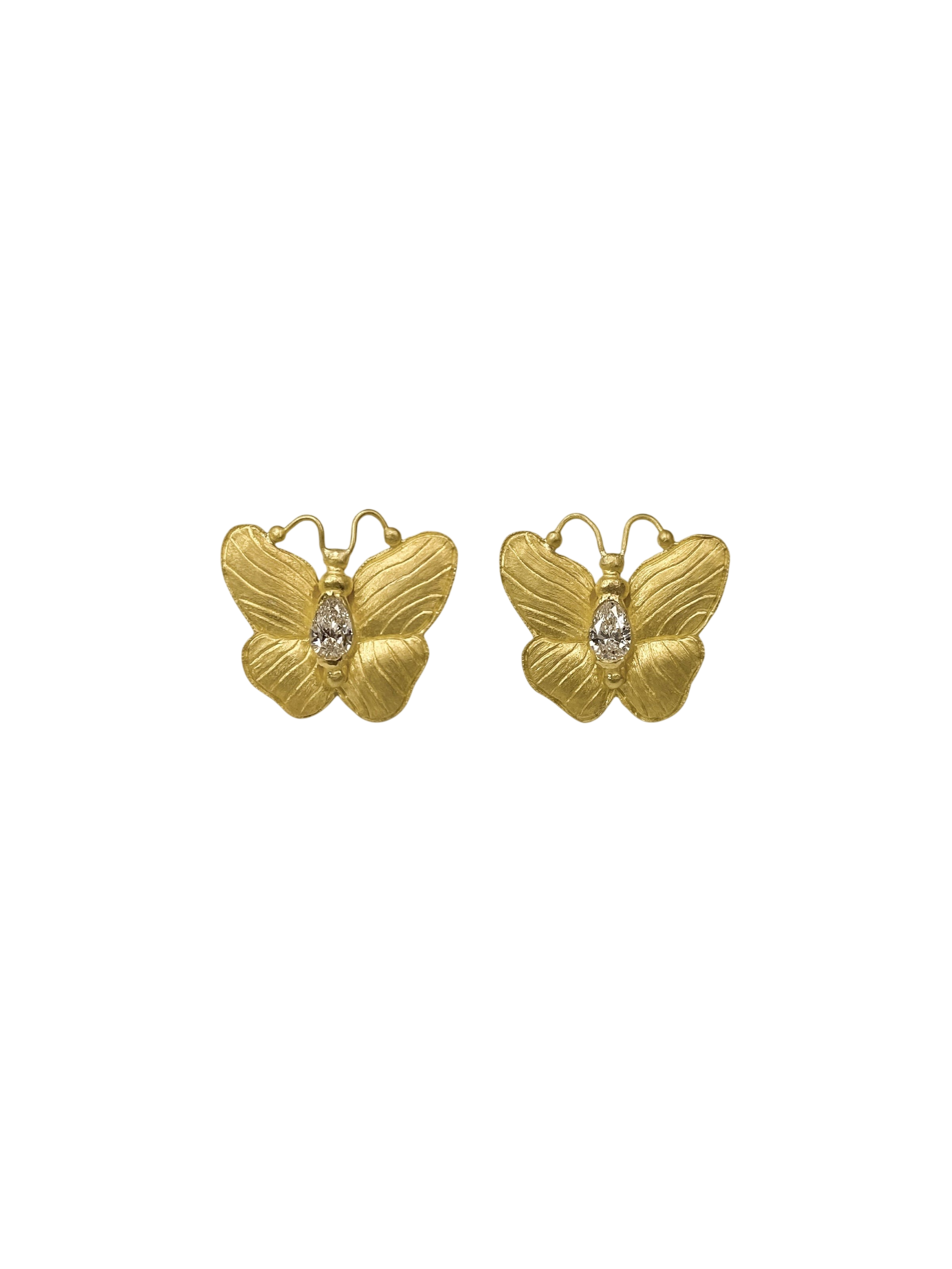 Butterfly Stud Earrings — 0.20Ct Pear Diamonds photo