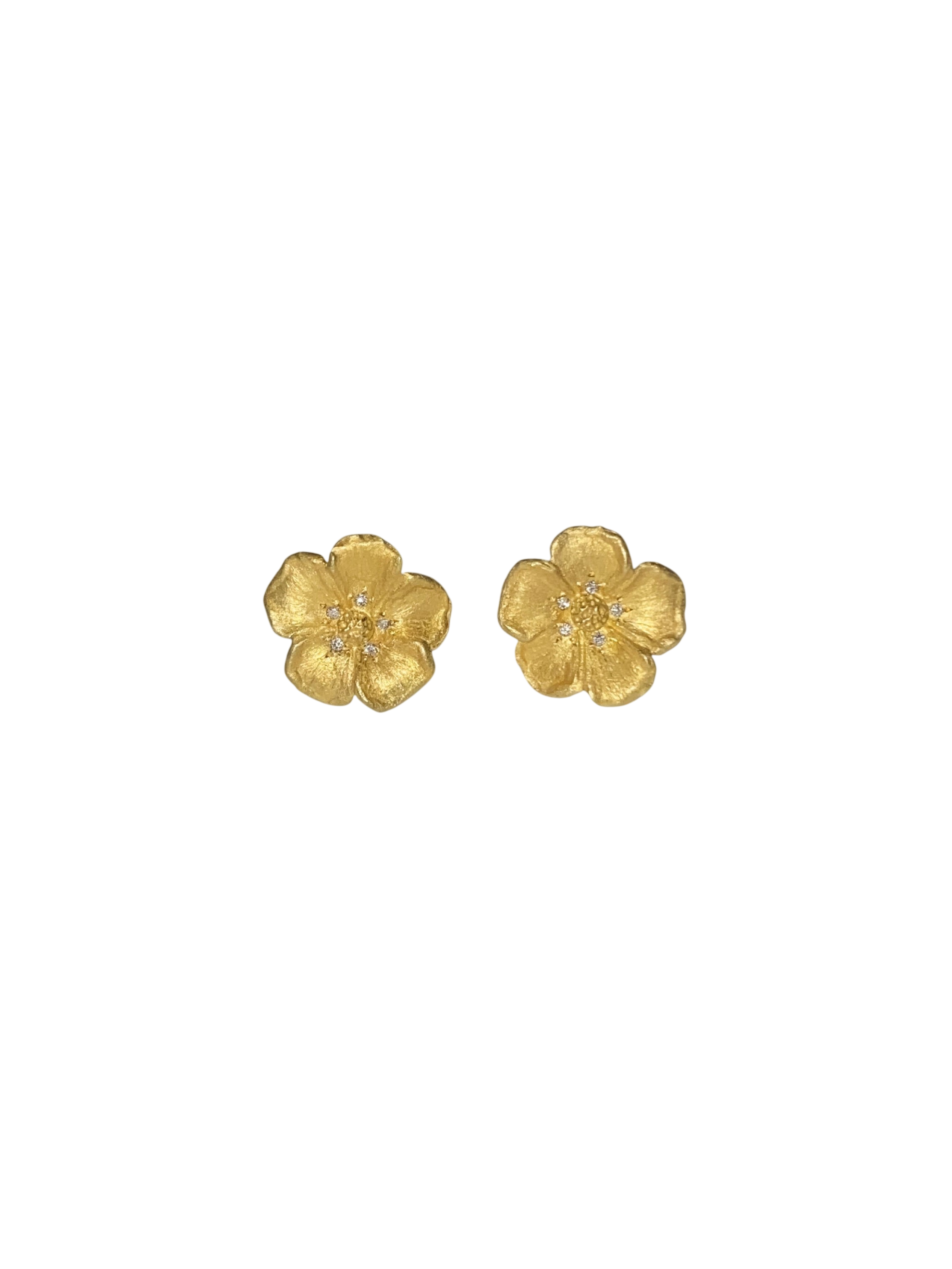 Fiore Small Earrings — Diamonds photo