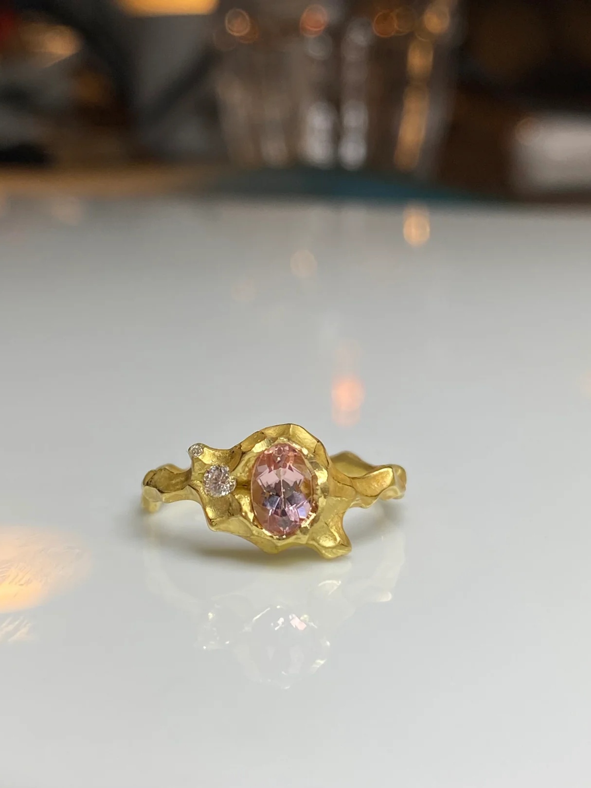 Bliss Morganite and Diamond Ring