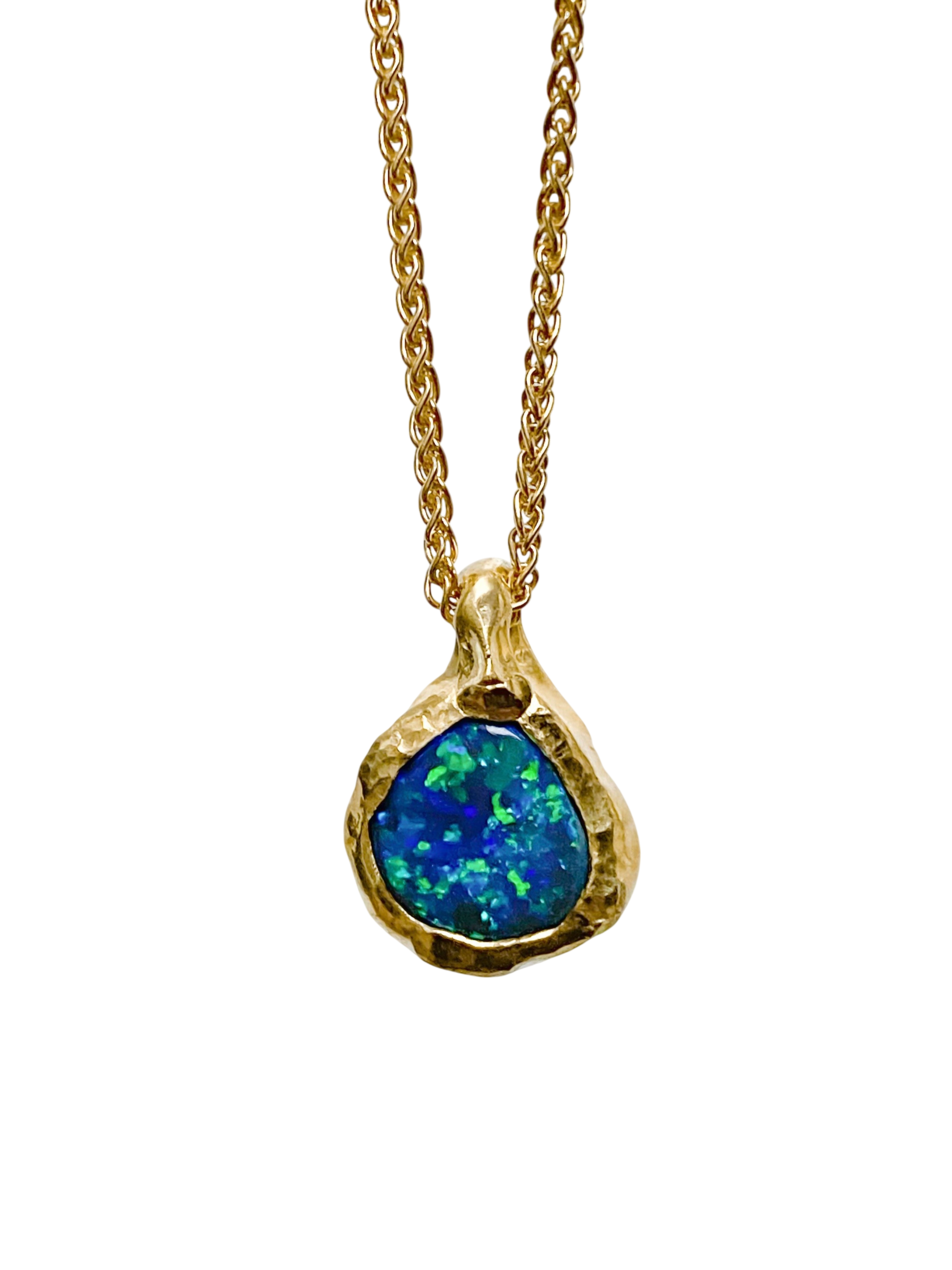 Gold Nugget Pendant — Black Opal photo