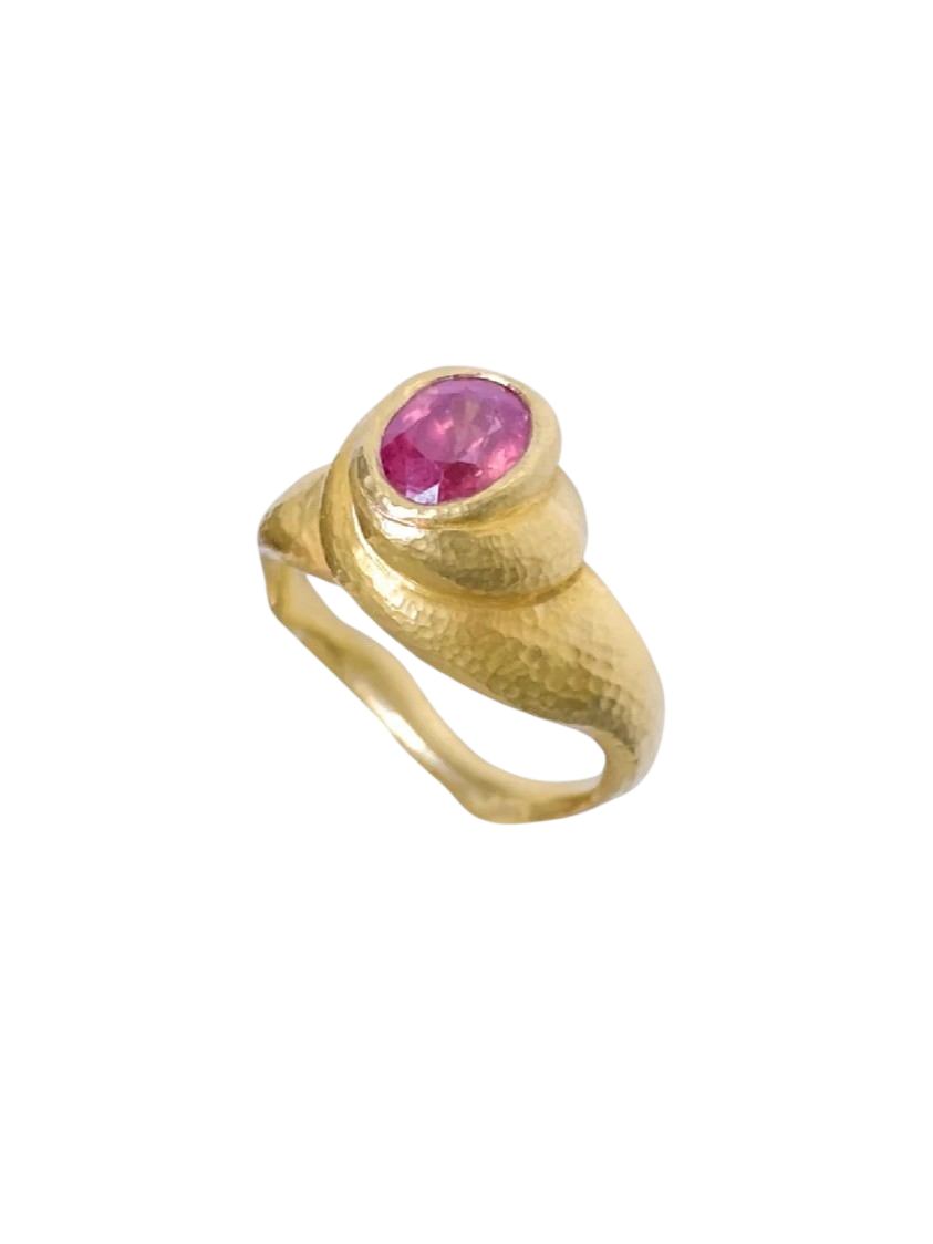 Cloud Ring With Sapphire