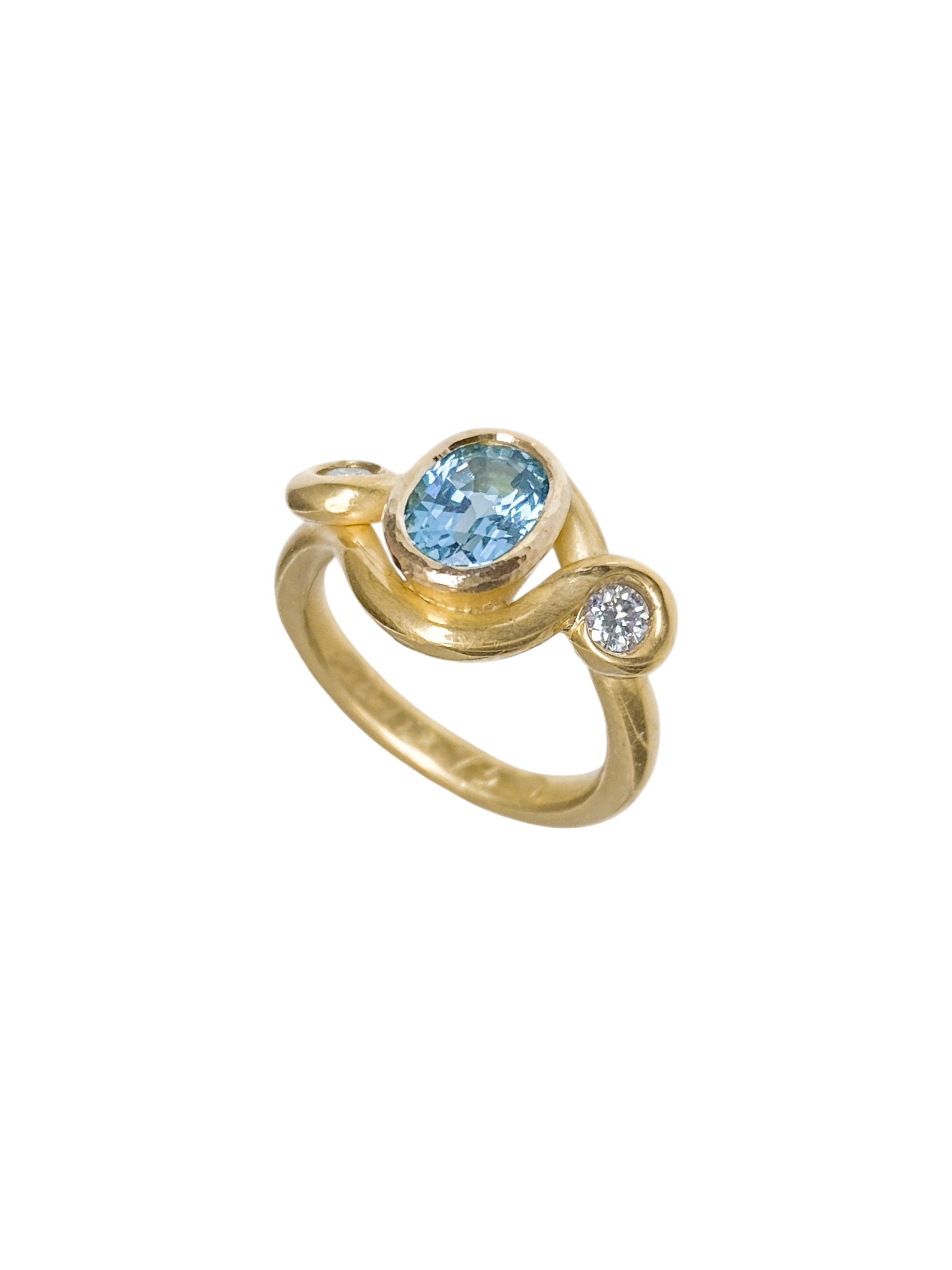 Floe Ring — Aquamarine And Diamonds photo