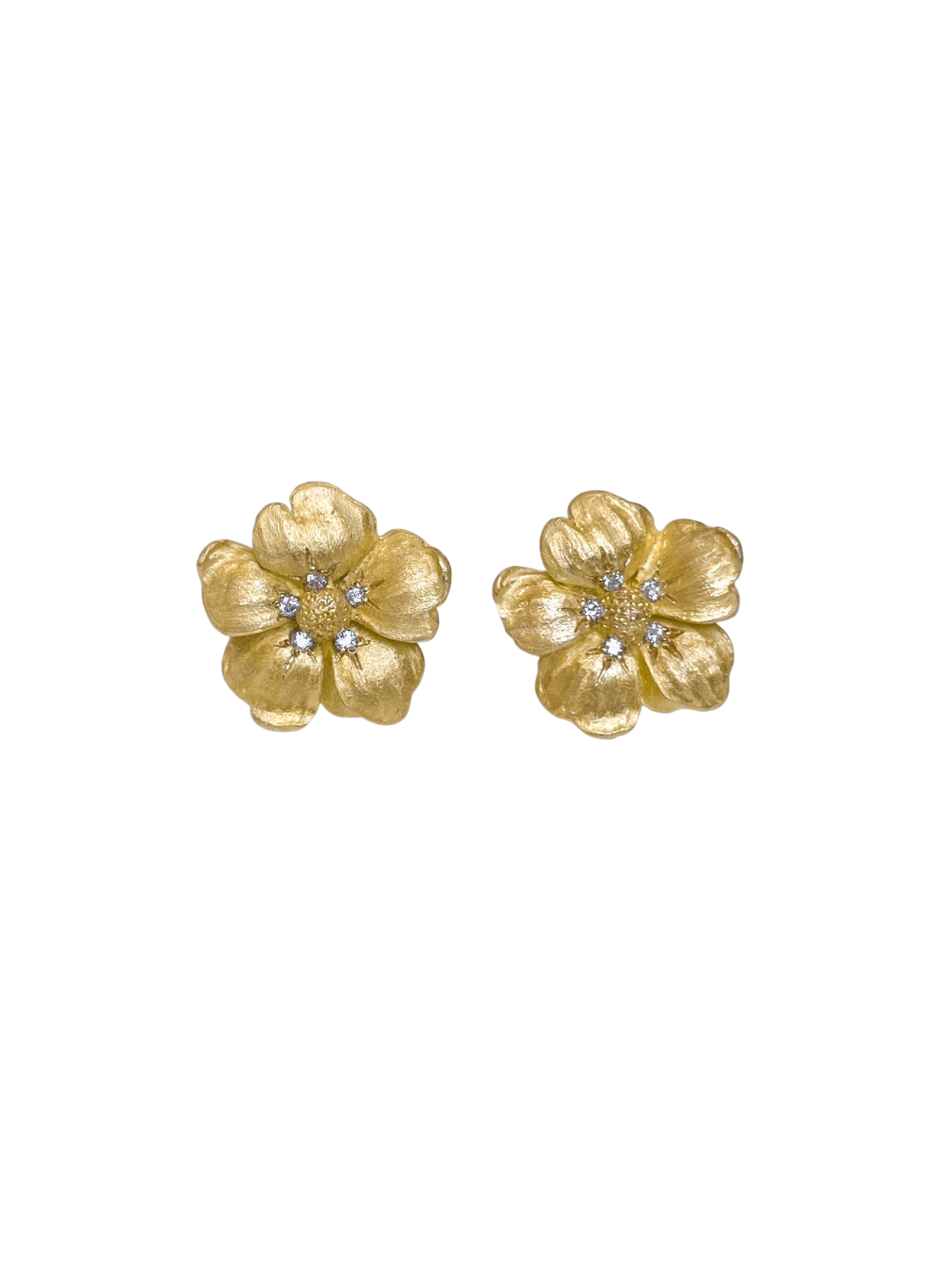 Fiore Large Earrings — Diamonds photo